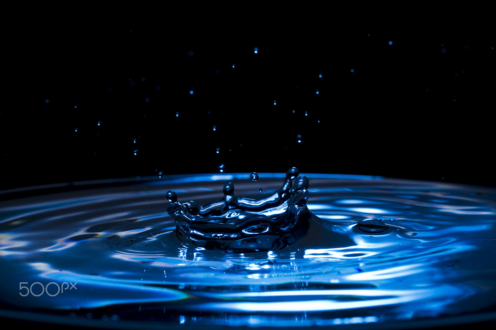 Canon EF 100mm F2.8L Macro IS USM sample photo. Drops, sprays, splashes of water on a colorful background photography