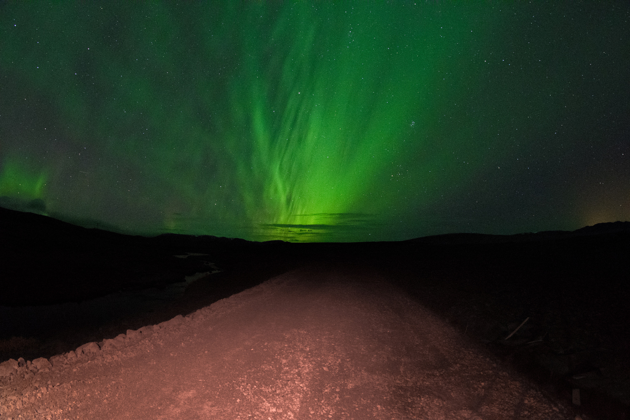 Nikon D500 + Samyang 8mm F3.5 Aspherical IF MC Fisheye sample photo. Road to the northern lights photography