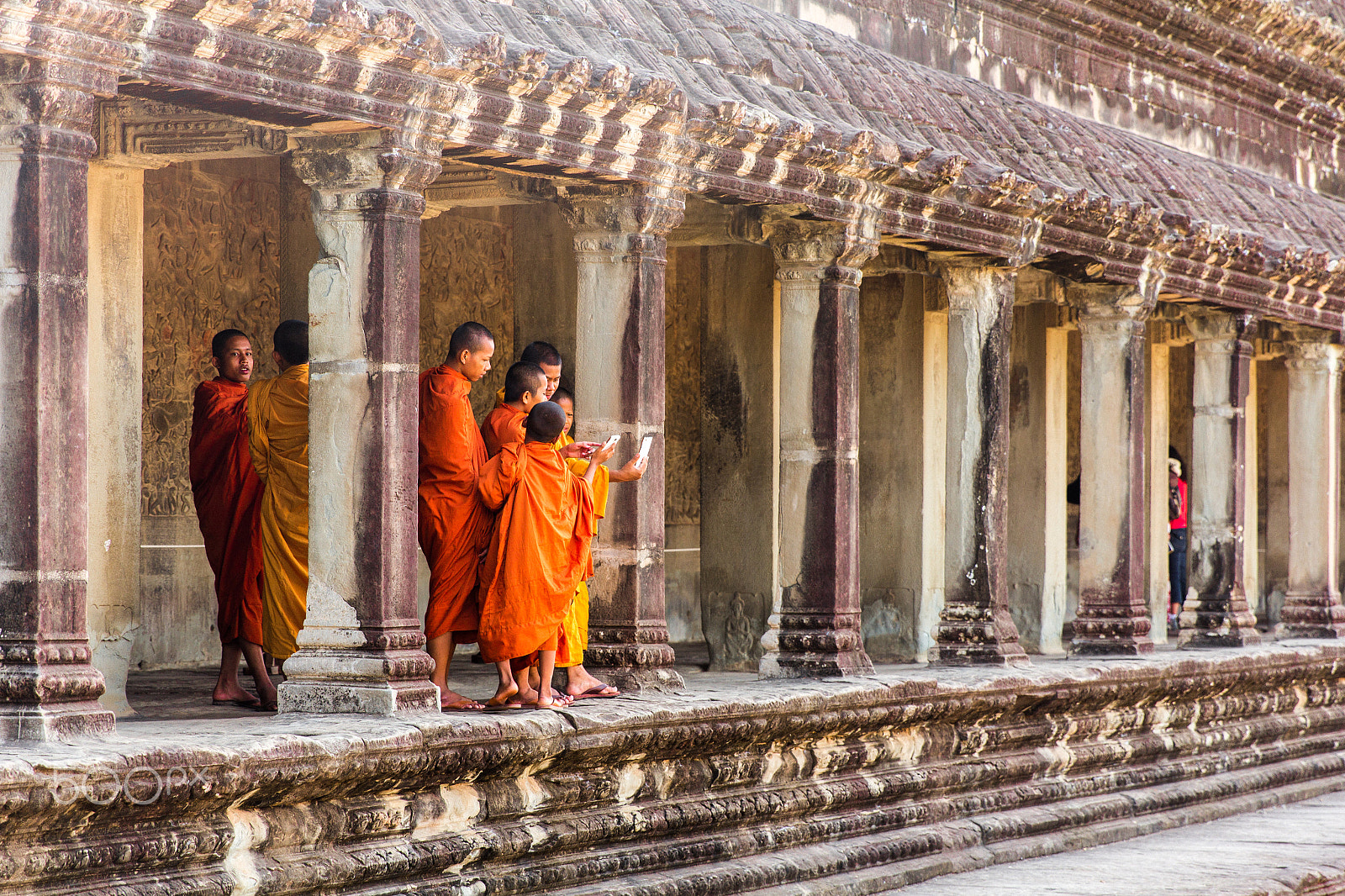 Canon EF 24-70mm F2.8L II USM sample photo. Monks making selfie photography