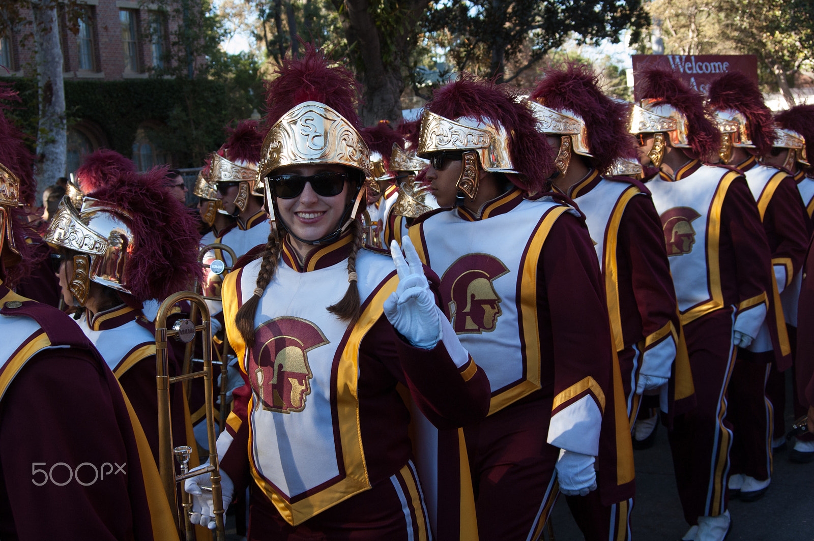 Nikon D50 + AF Zoom-Nikkor 28-70mm f/3.5-4.5D sample photo. Usc marching band photography