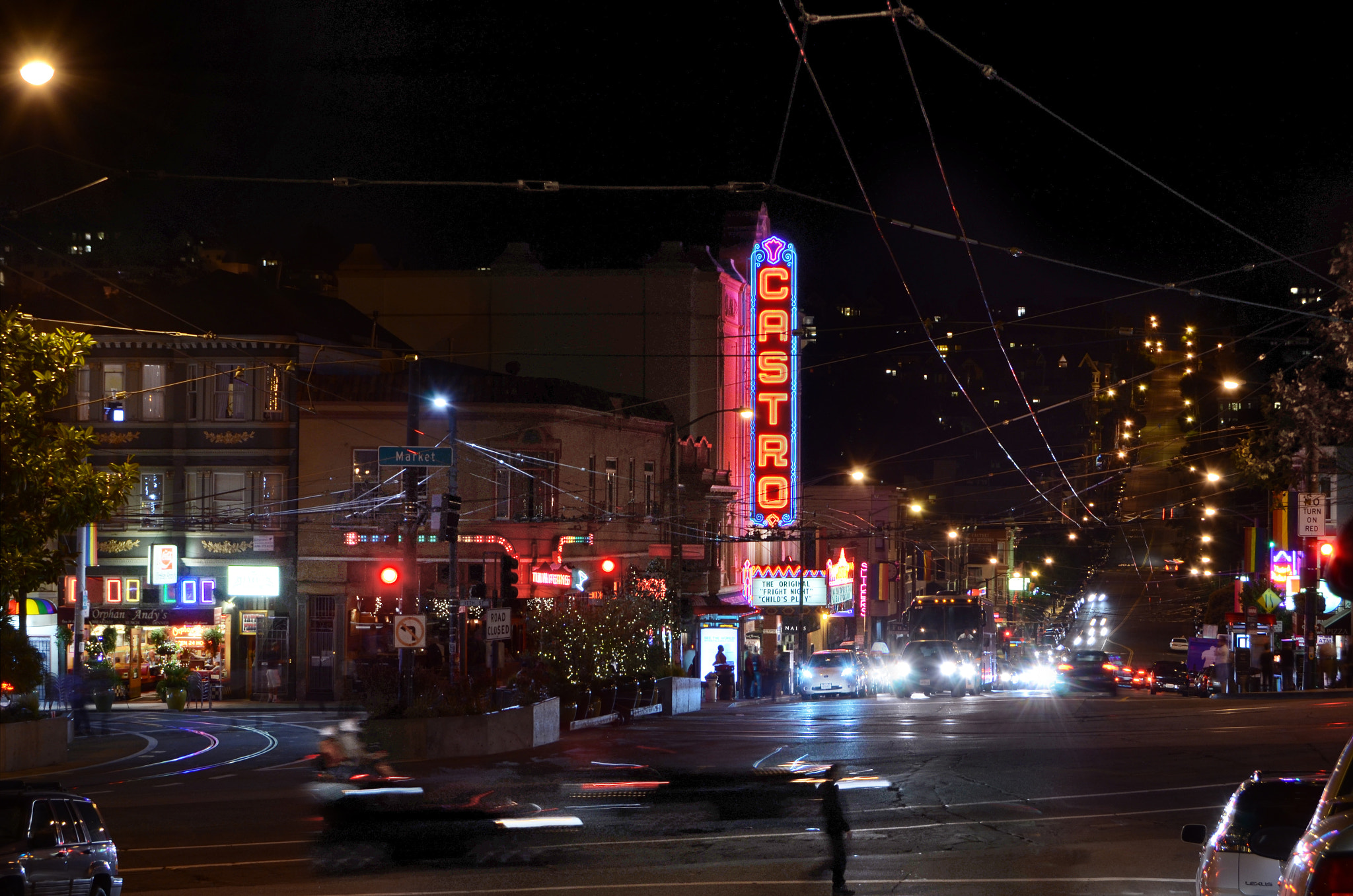 Nikon D7000 + Sigma 10mm F2.8 EX DC HSM Diagonal Fisheye sample photo. San francisco - castro district neons photography