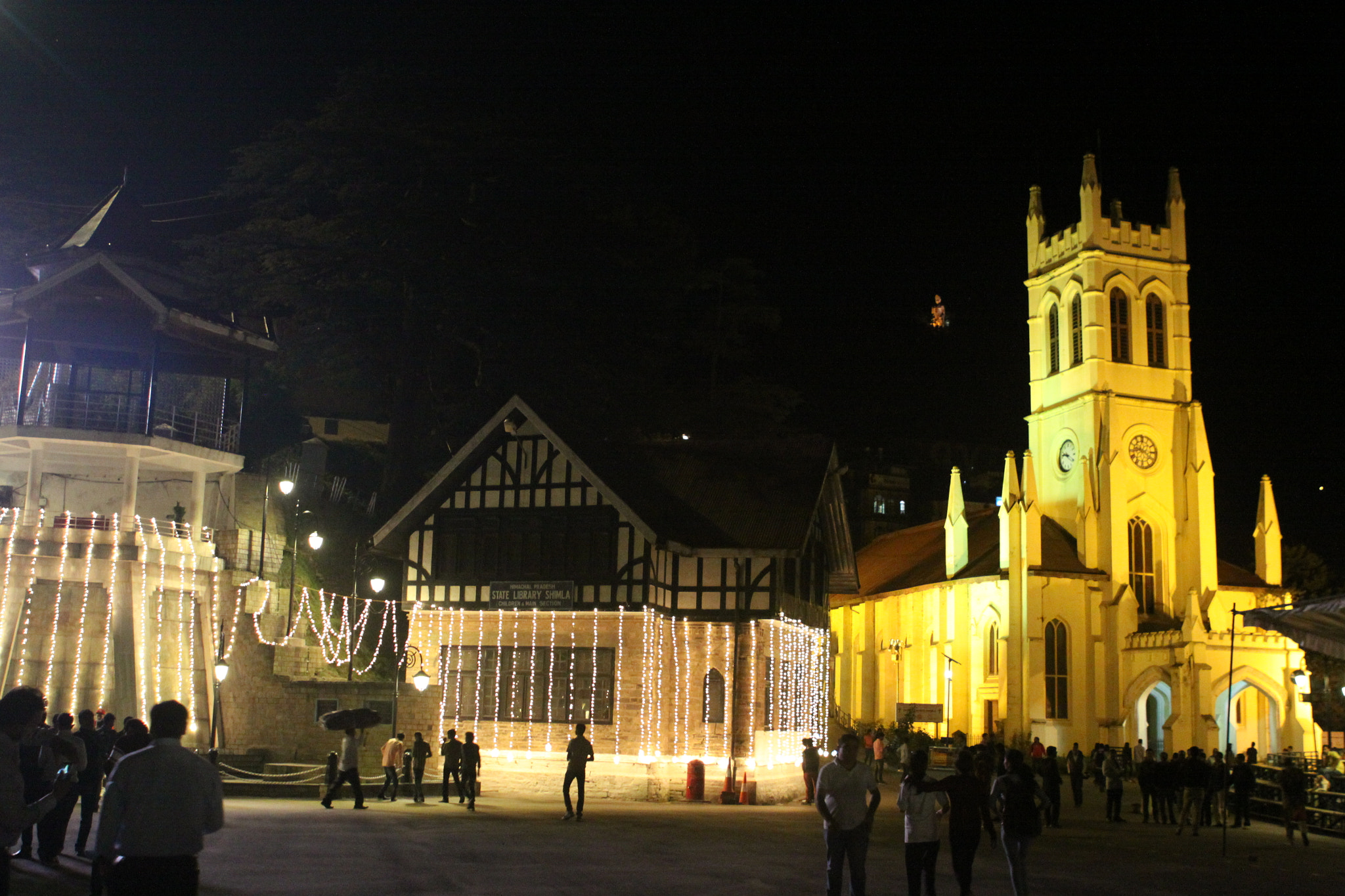Canon EOS 50D sample photo. Town hall and christ church, mall road, shimla photography