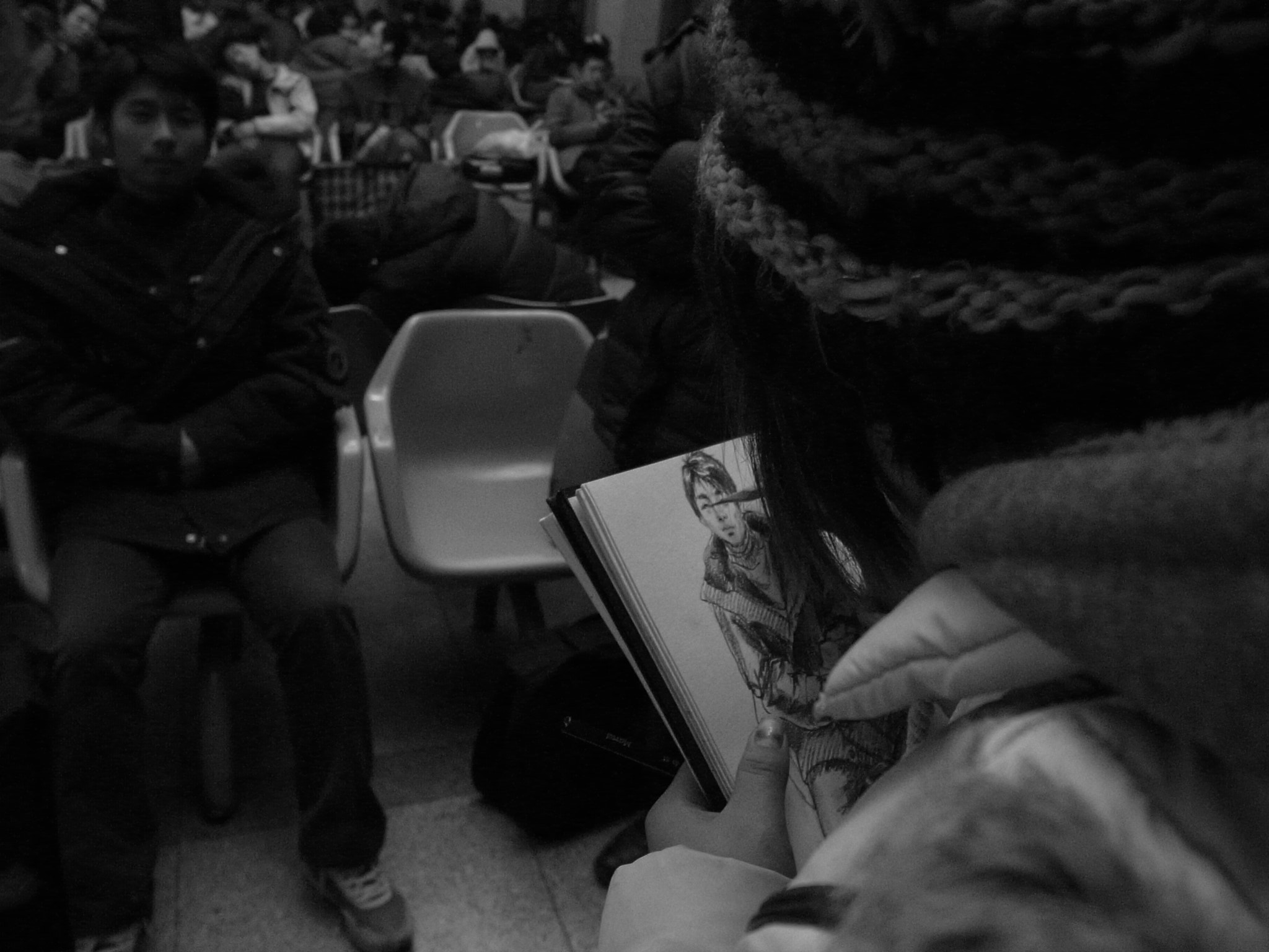 Ricoh GR DIGITAL 3 sample photo. Painting students photography