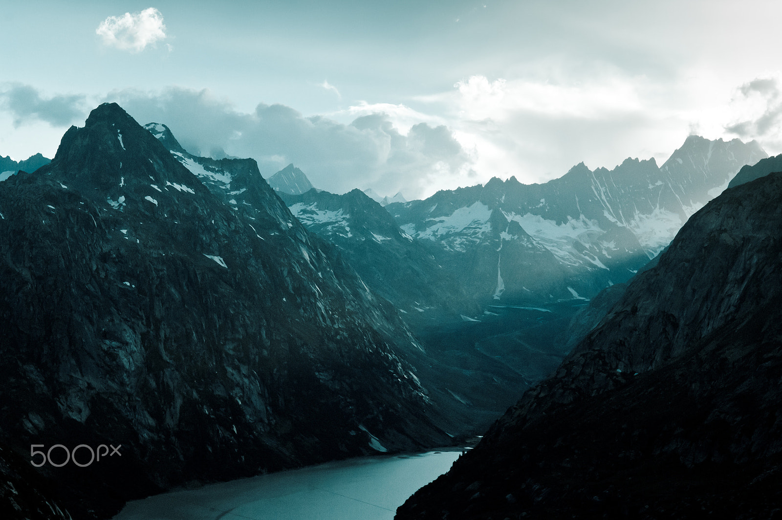 Nikon D2X sample photo. Pass grimselpass and lake grimselsee in the swiss alps photography