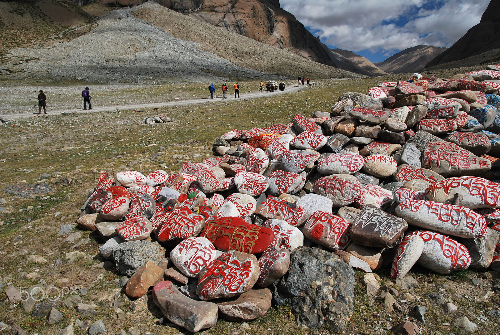 Nikon D60 sample photo. Prayer stones on mount kailash trek, tibet photography