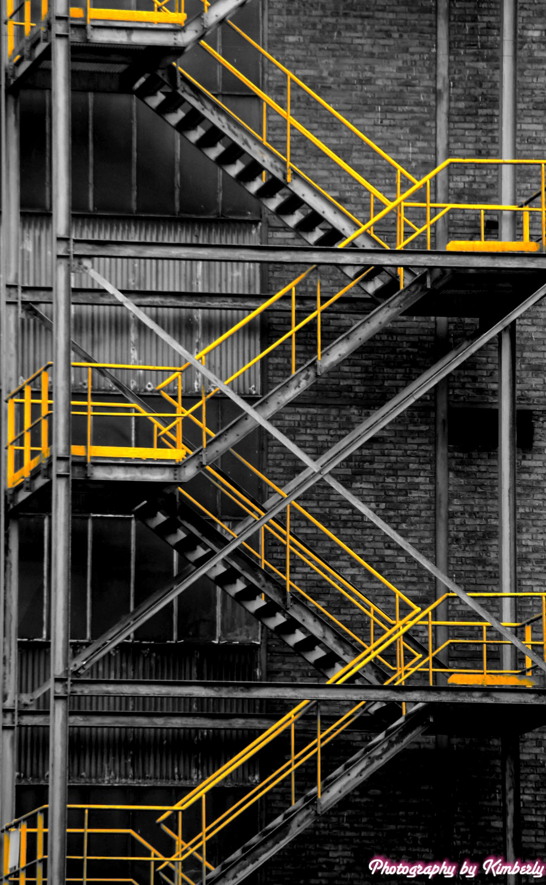 Sony SLT-A57 sample photo. Yellow stairs photography
