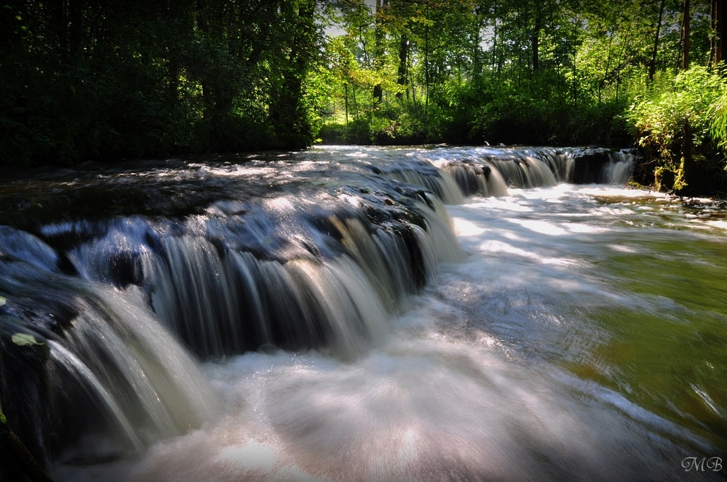 Nikon D90 + Sigma 17-70mm F2.8-4.5 DC Macro Asp. IF sample photo. Small waterfalls on tanew river- poland photography