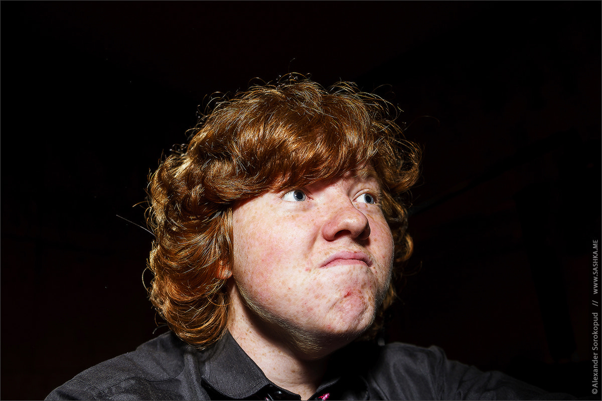 Sony a99 II sample photo. Emotive portrait of red-haired freckled boy, childhood concept photography