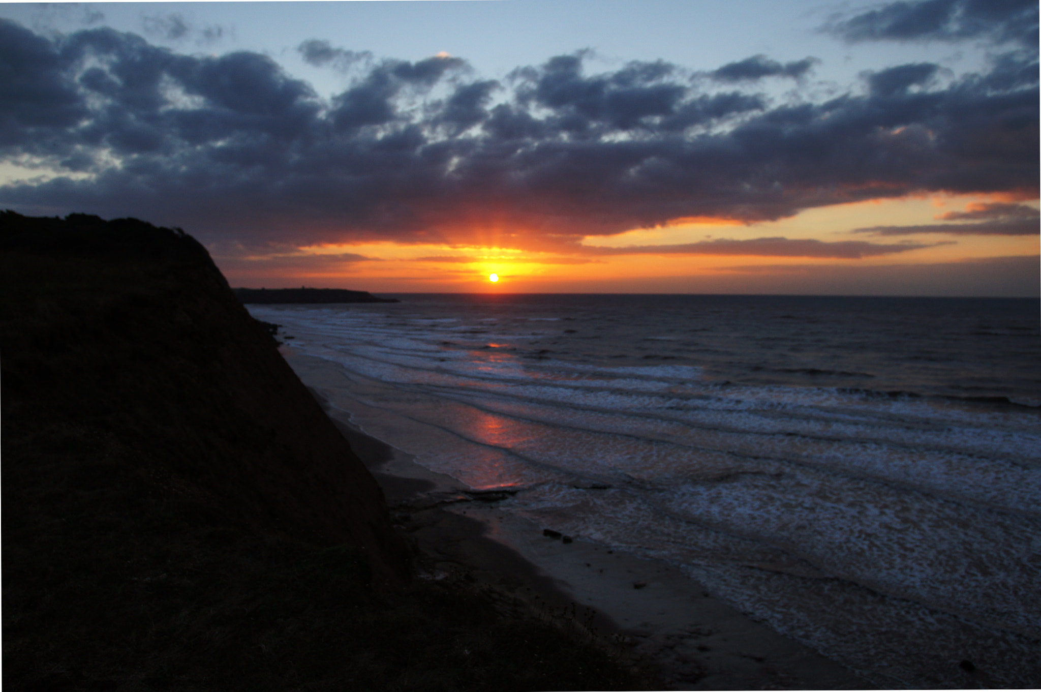 Sony SLT-A55 (SLT-A55V) + Minolta AF 17-35mm F2.8-4 (D) sample photo. Sunrise at orcombe point photography