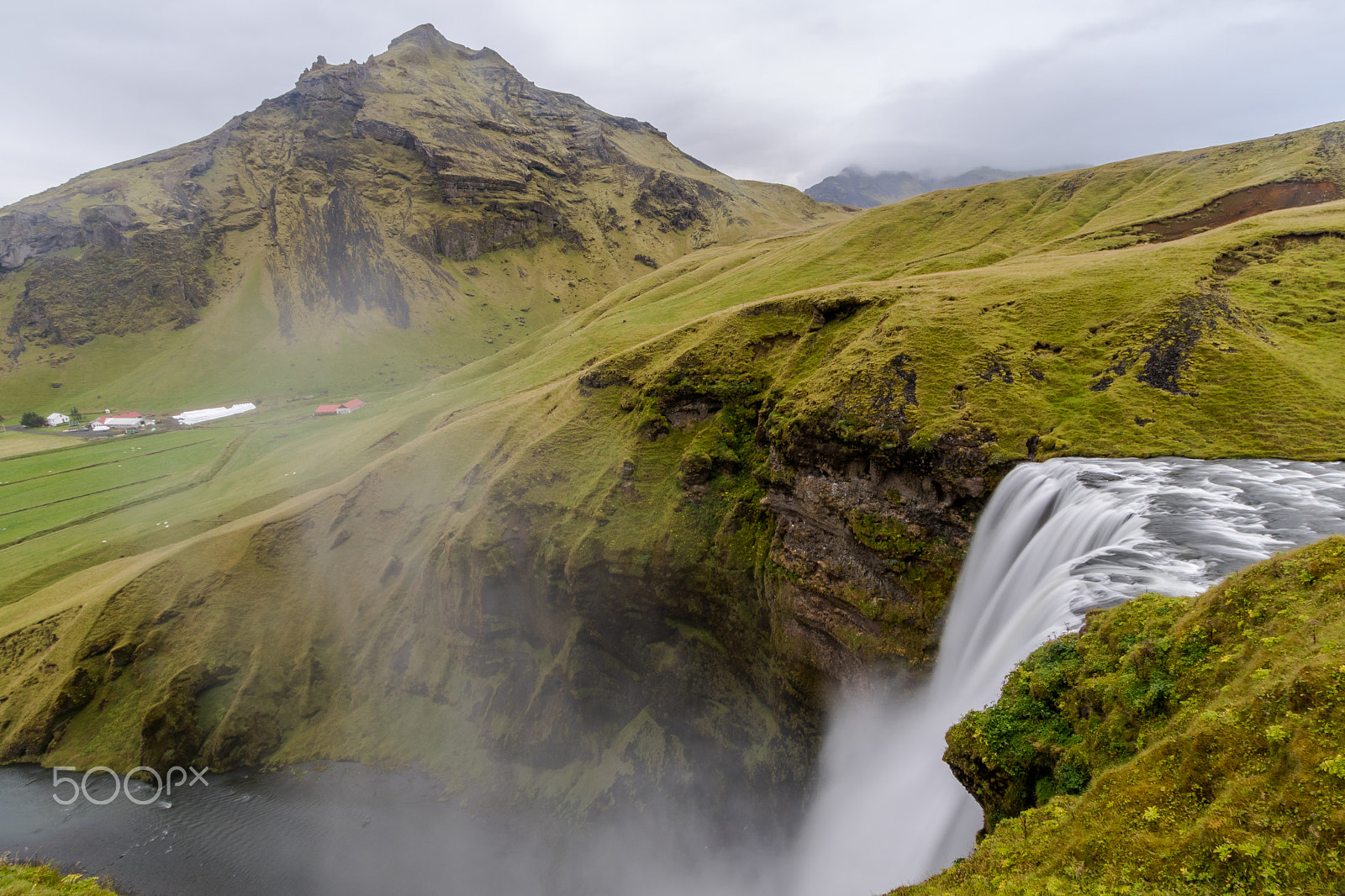 Canon EOS M3 + Canon EF-S 10-22mm F3.5-4.5 USM sample photo. Skogafoss from above photography