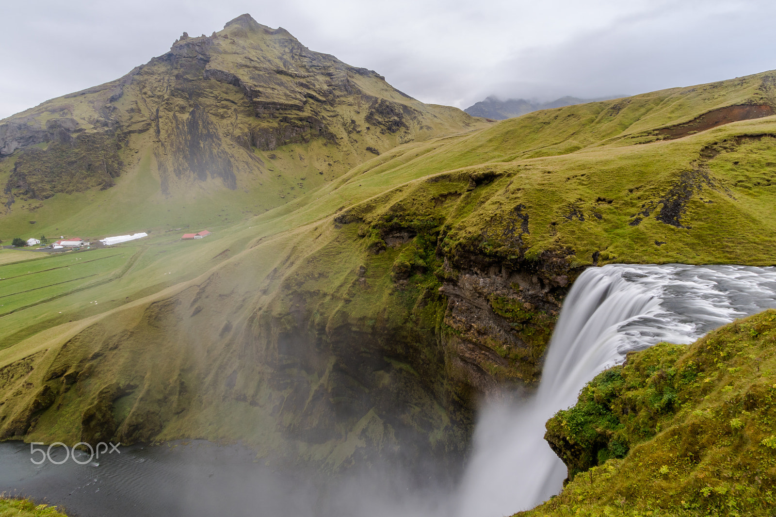 Canon EOS M3 sample photo. Skogafoss from above photography
