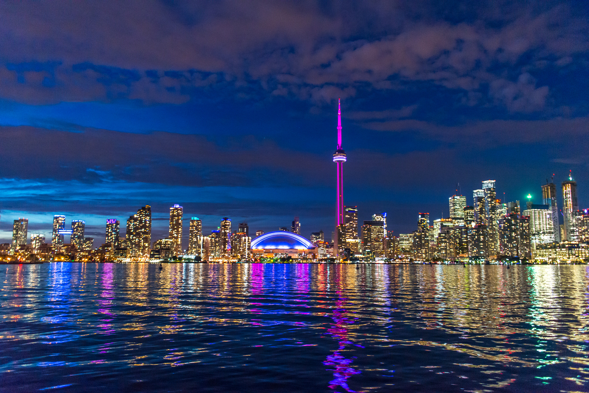 Nikon D600 sample photo. Toronto skyline at night photography