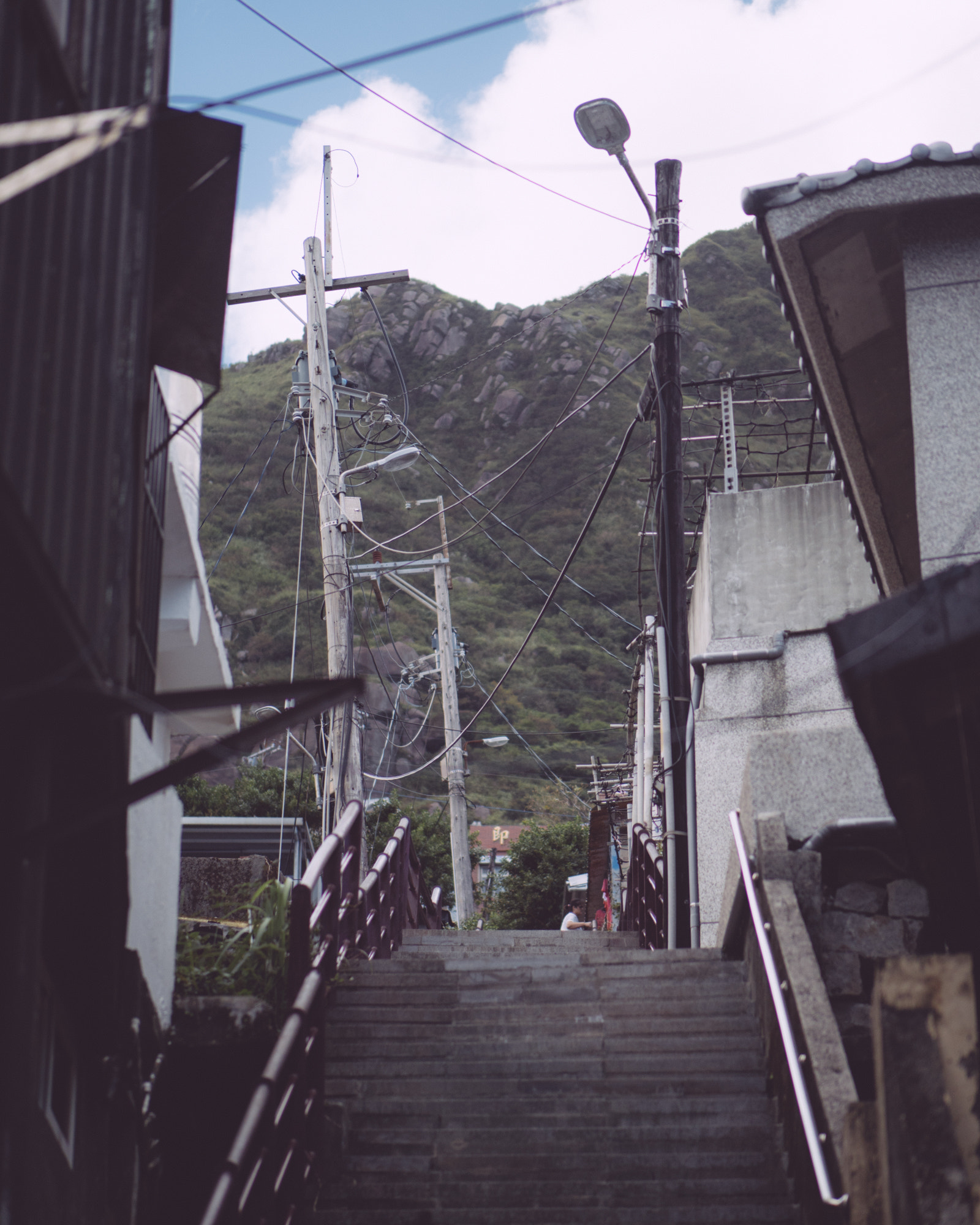 Panasonic Leica DG Nocticron 42.5mm F1.2 ASPH OIS sample photo. Stairs photography
