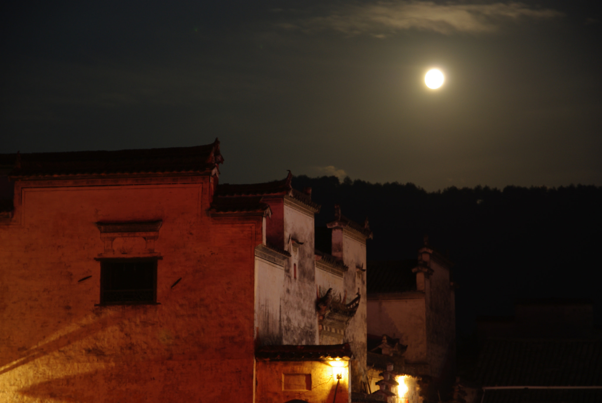 Pentax K200D sample photo. Moon in mid-autumn photography