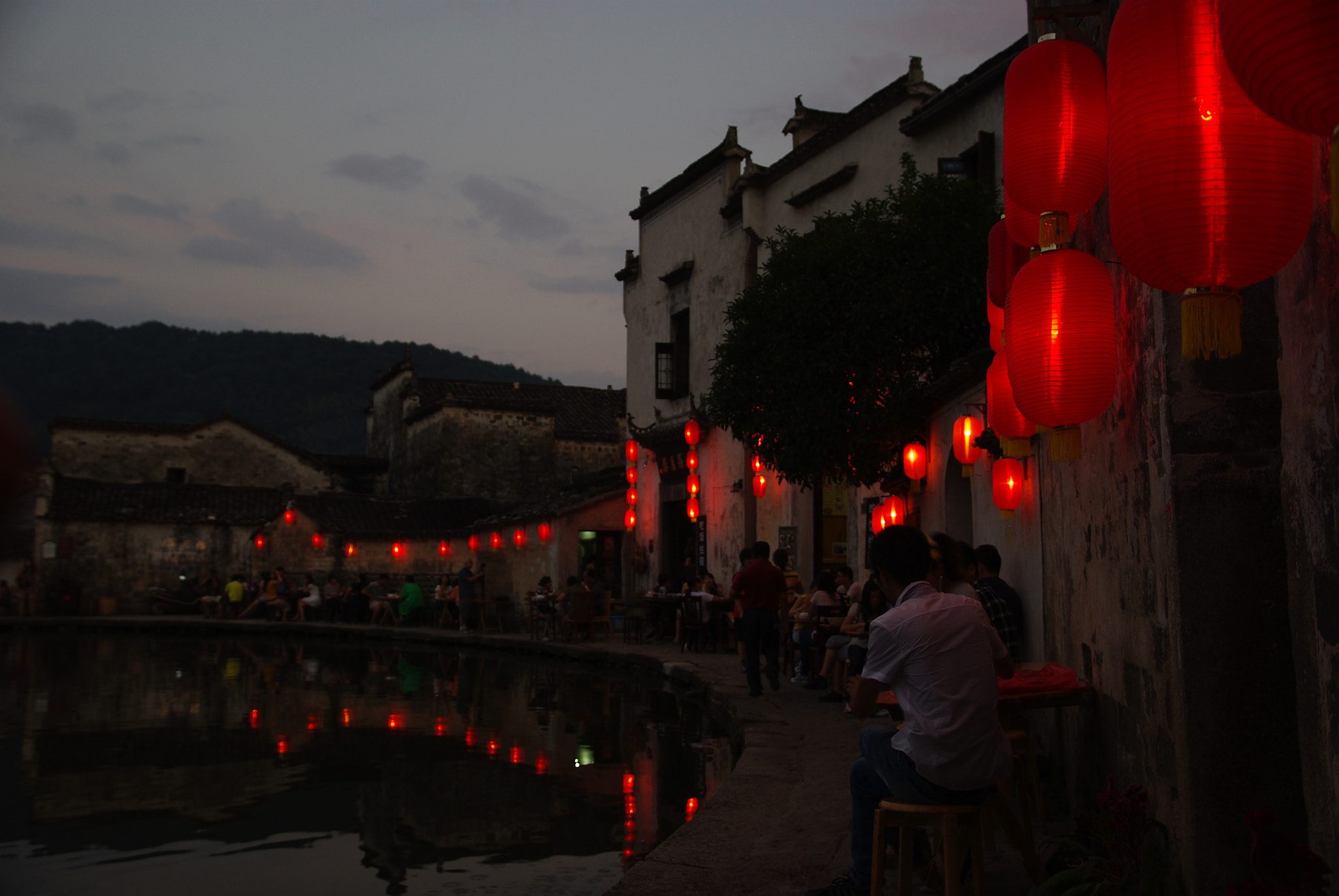 Pentax K200D sample photo. Lanterns at night photography