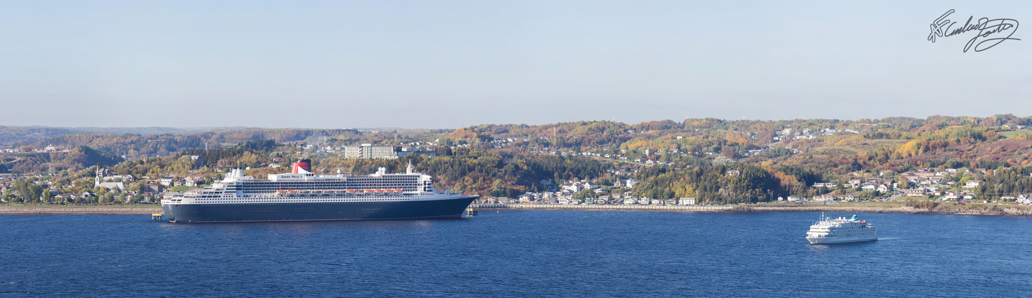 Tamron SP 150-600mm F5-6.3 Di VC USD sample photo. Panoramique du queen mary 2 photography