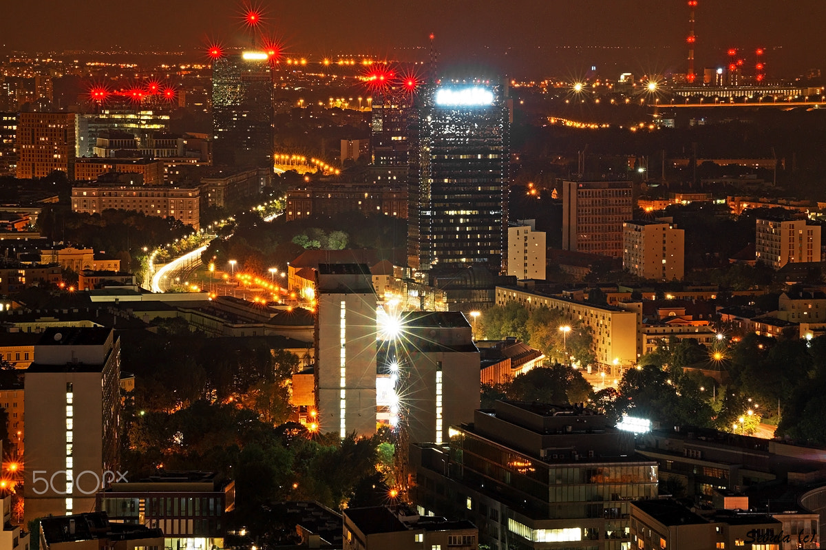 Sony DT 55-200mm F4-5.6 SAM sample photo. Warsaw at night photography
