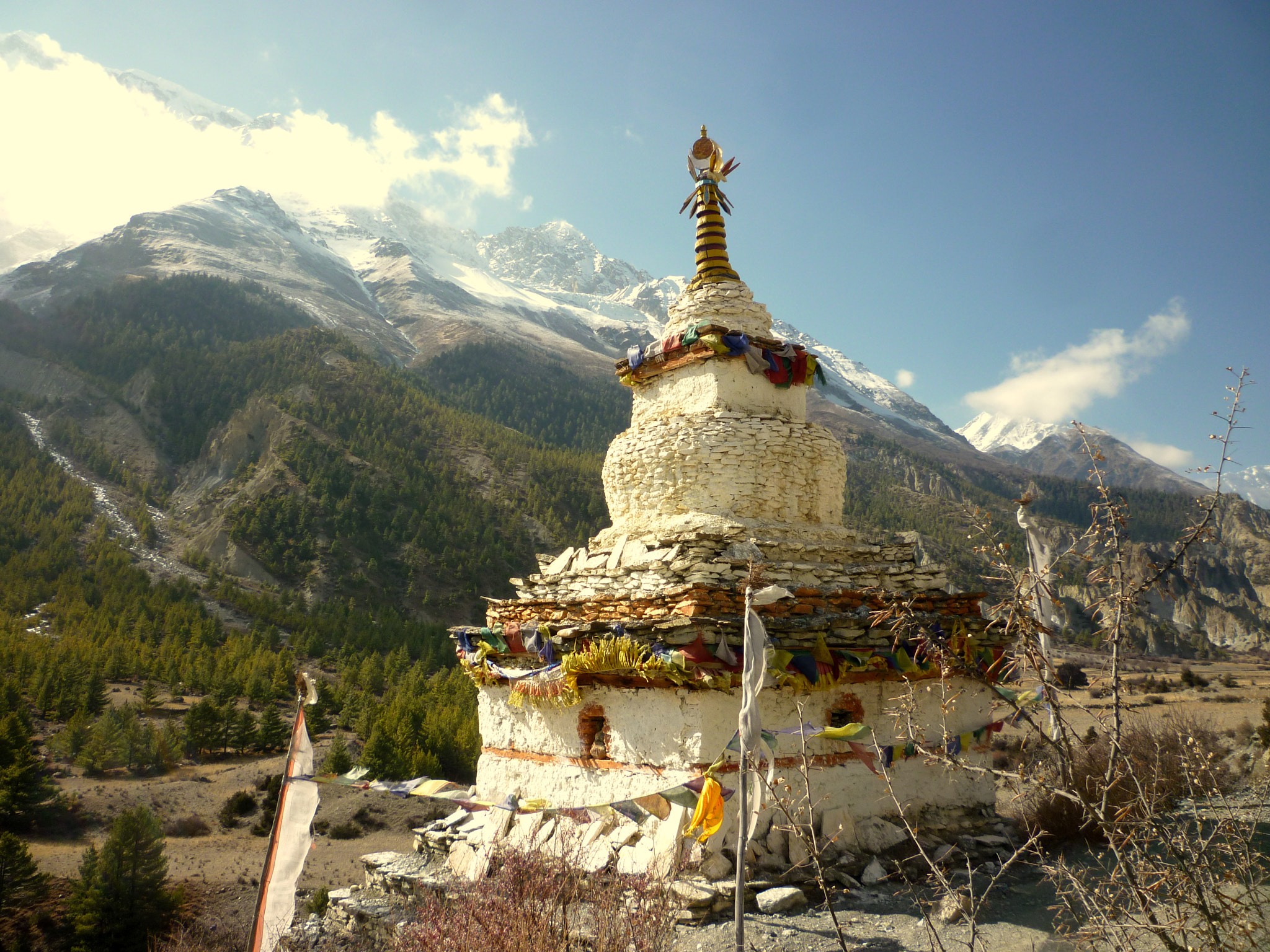 Panasonic DMC-FS15 sample photo. Nepalese stupa photography