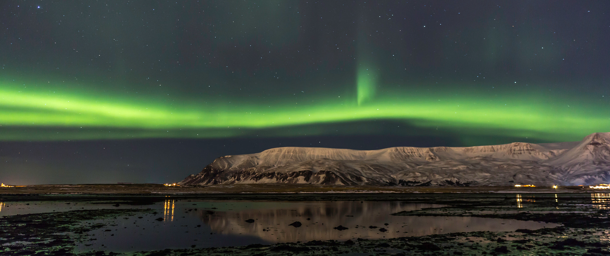 Canon EOS 6D sample photo. Northern lights over mt esja photography