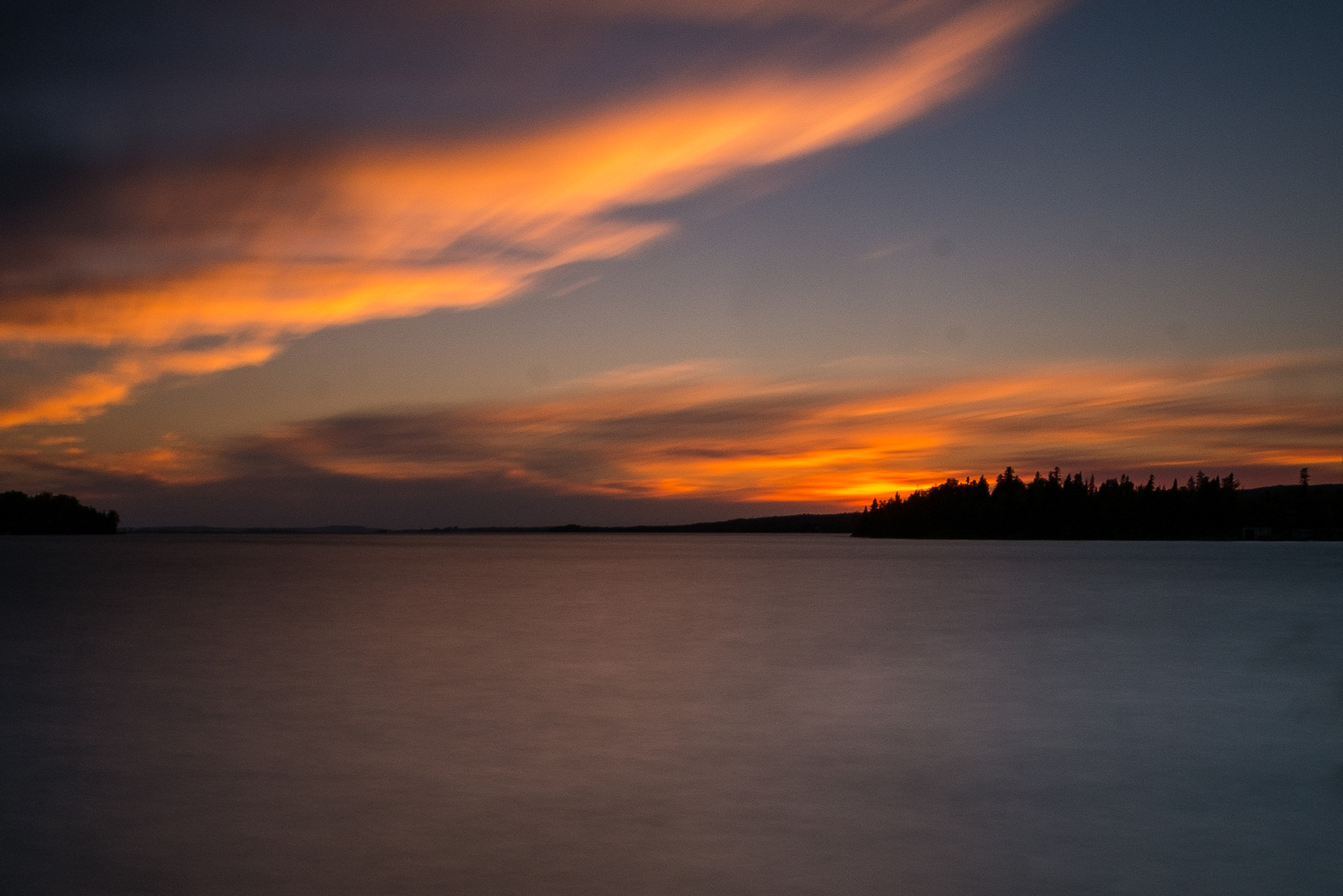 Fujifilm X-Pro1 sample photo. Dramatic sunset over lake superior photography