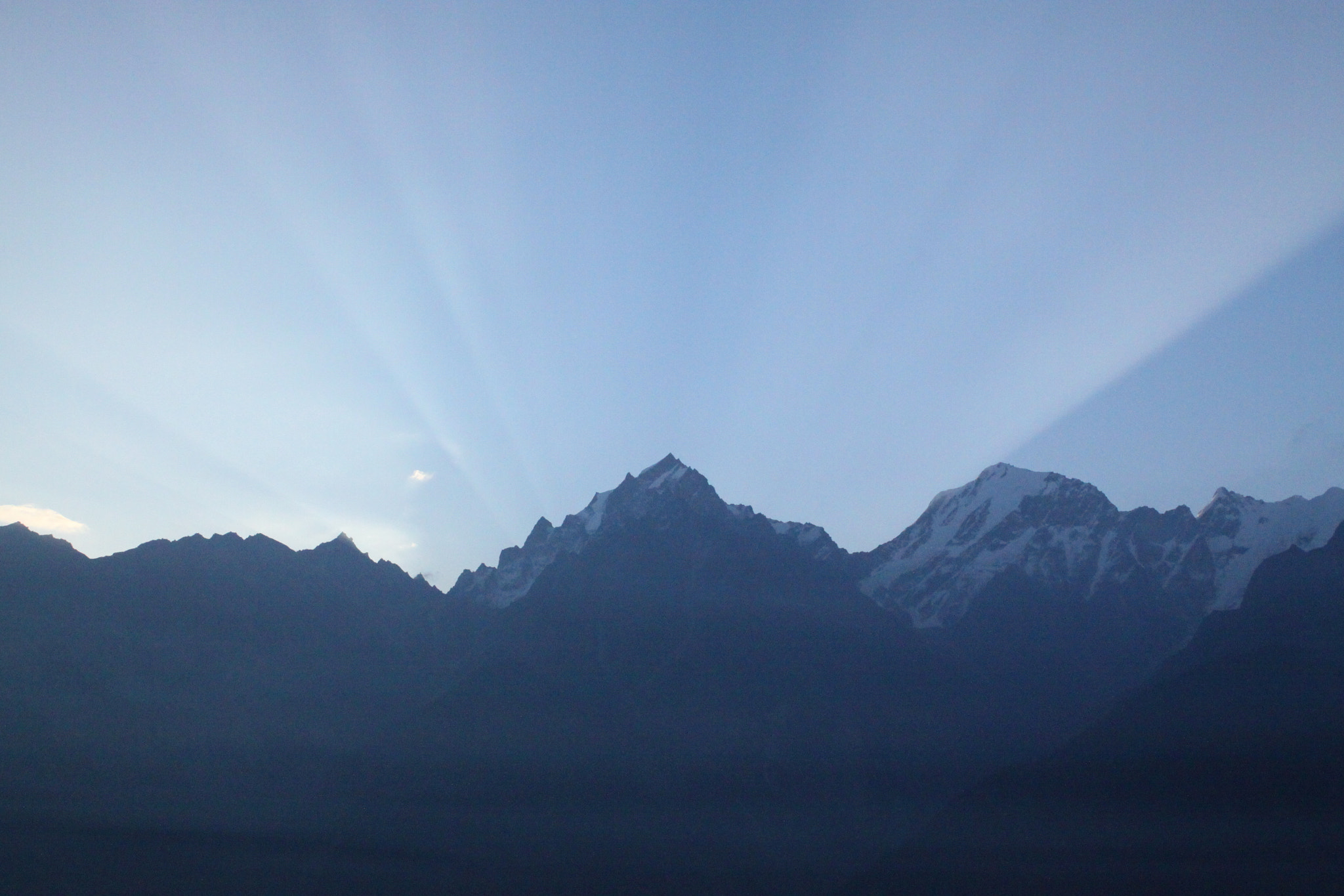 Canon EOS 50D sample photo. Sunrise behind kinner kailash range, kalpa photography