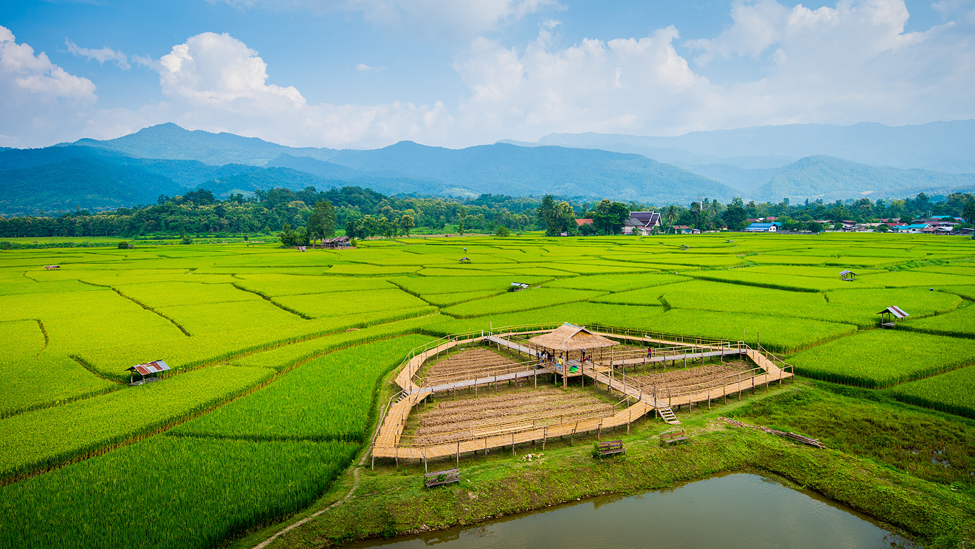 Nikon Df sample photo. Green field and blue sky photography