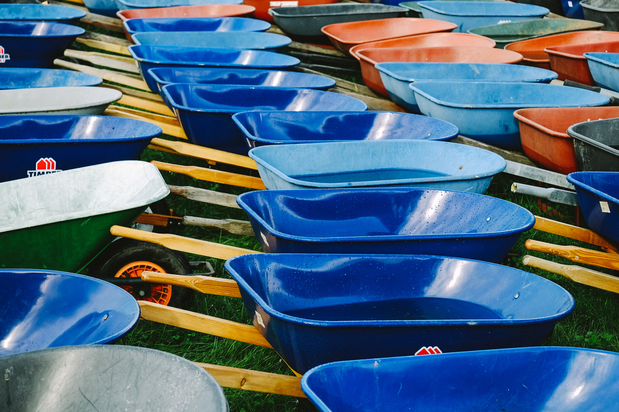 Fujifilm X-Pro1 sample photo. Wheelbarrows photography