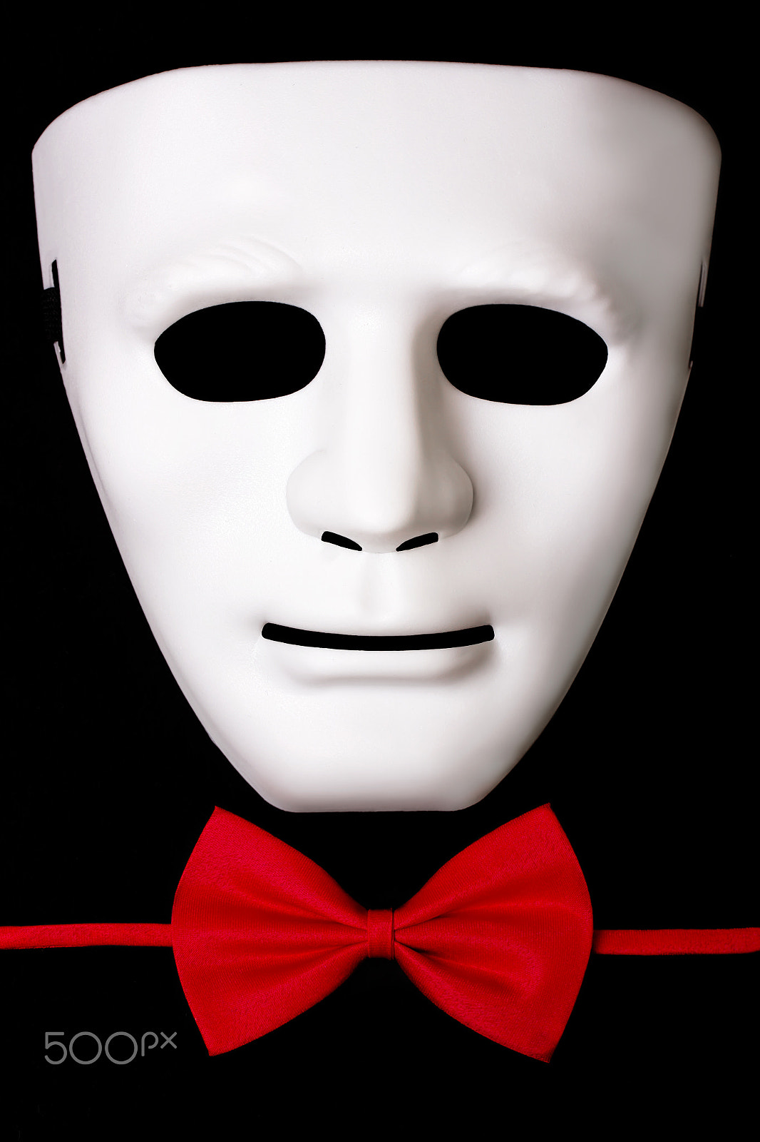 Canon EF-S 60mm F2.8 Macro USM sample photo. White mask and red bow tie photography