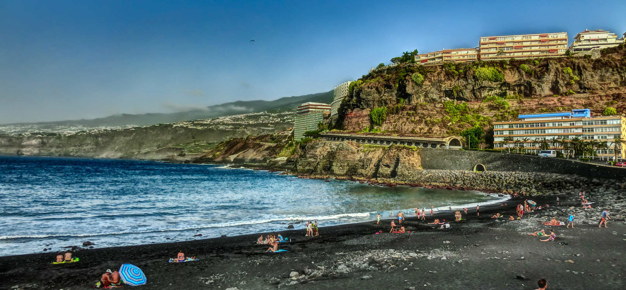 CASIO EX-ZR500 sample photo. Black vulcono beach tenerife puerto de la cruz photography