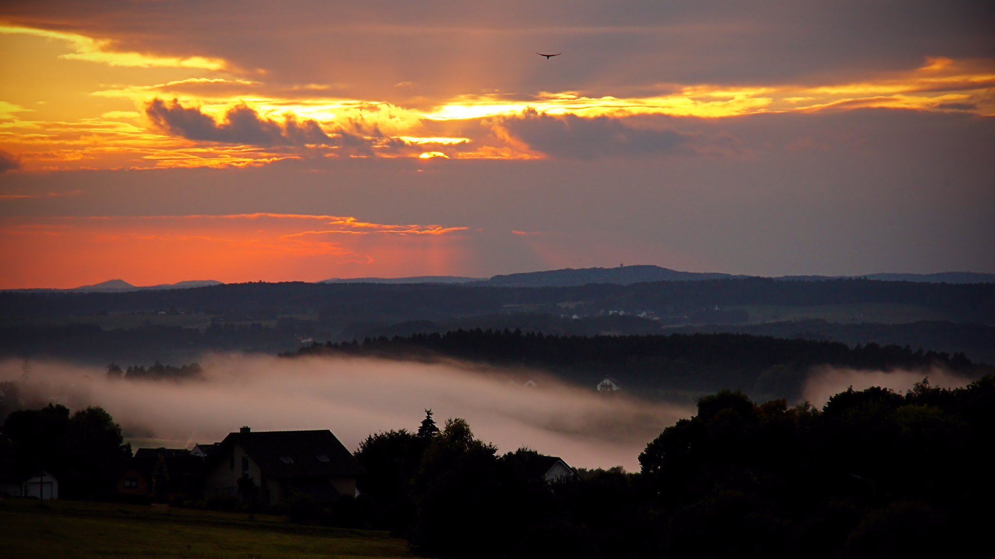 Sony DT 16-105mm F3.5-5.6 sample photo. Nebel überm westerwald photography