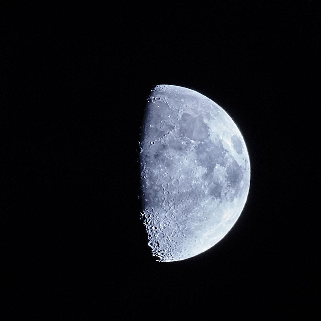 Minolta AF 300mm F2.8 HS-APO G sample photo. Half moon photography