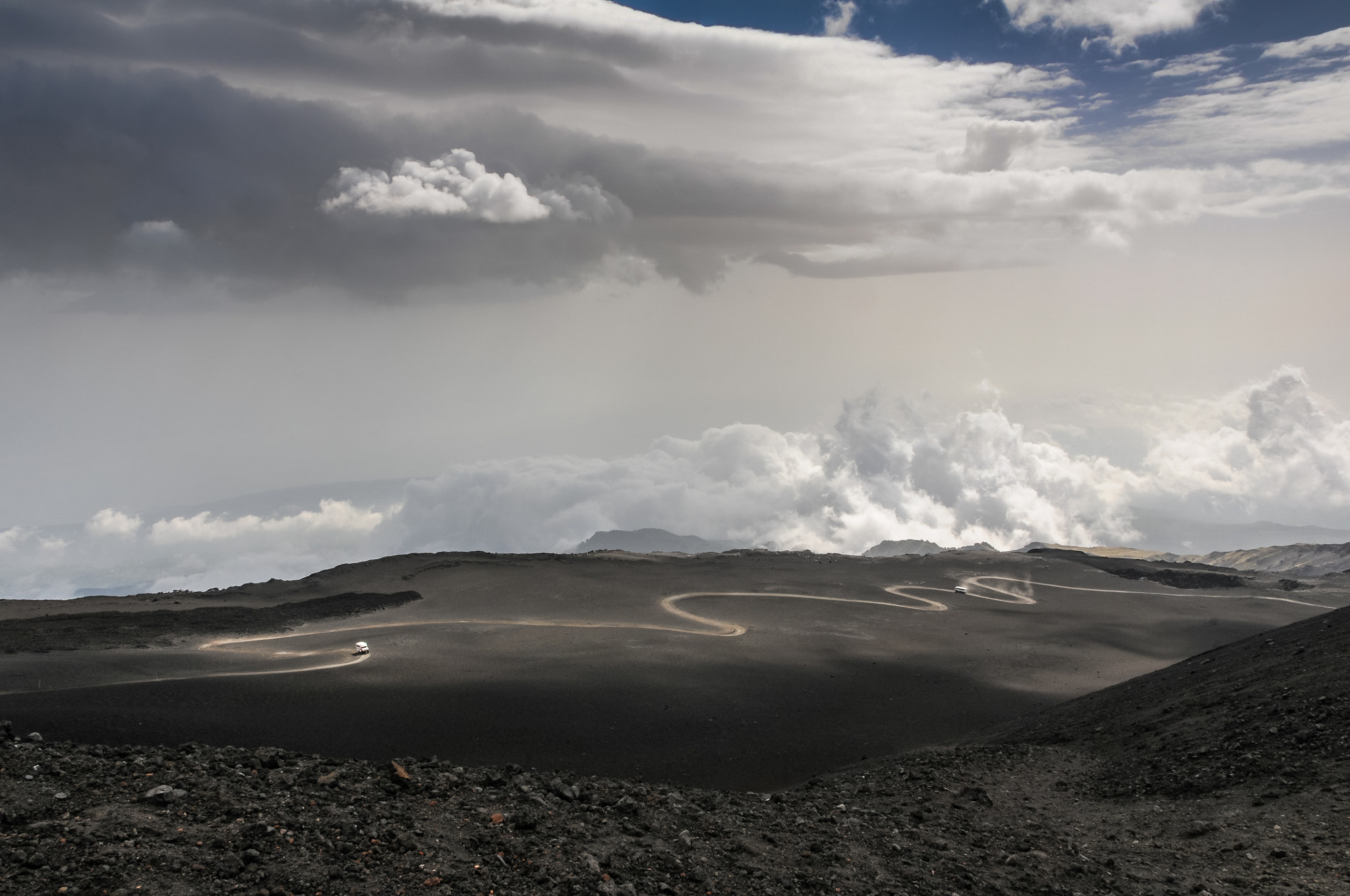 Nikon D300S + Sigma 18-250mm F3.5-6.3 DC OS HSM sample photo. Road to volcano etna photography