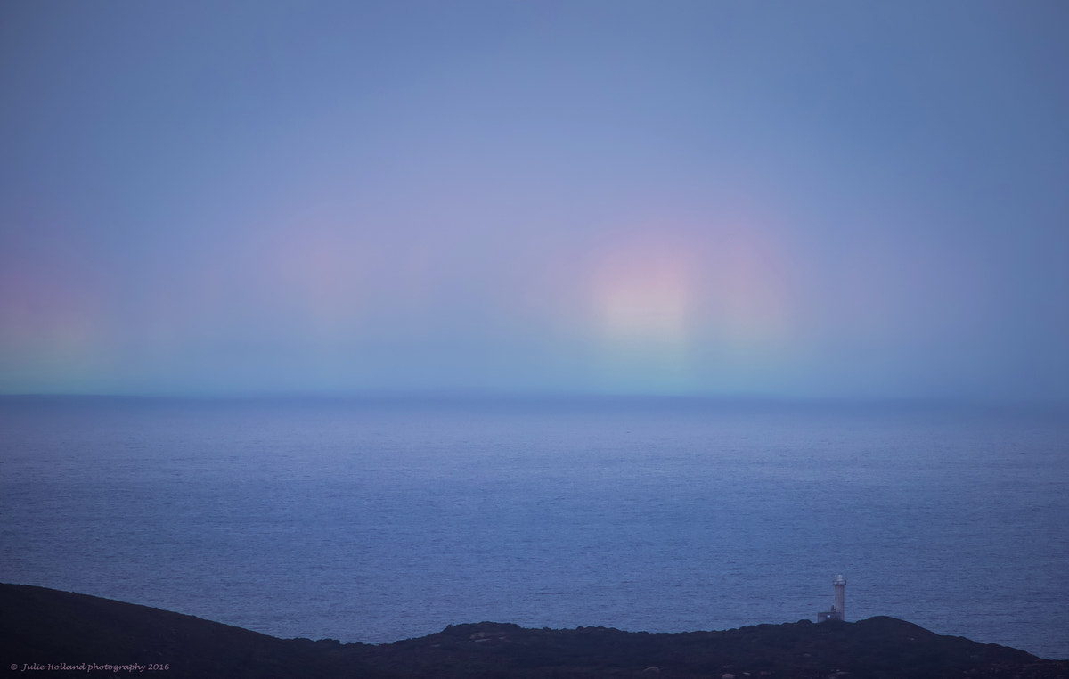 Canon EF 200mm f/2.8L sample photo. Rainbow at sea photography
