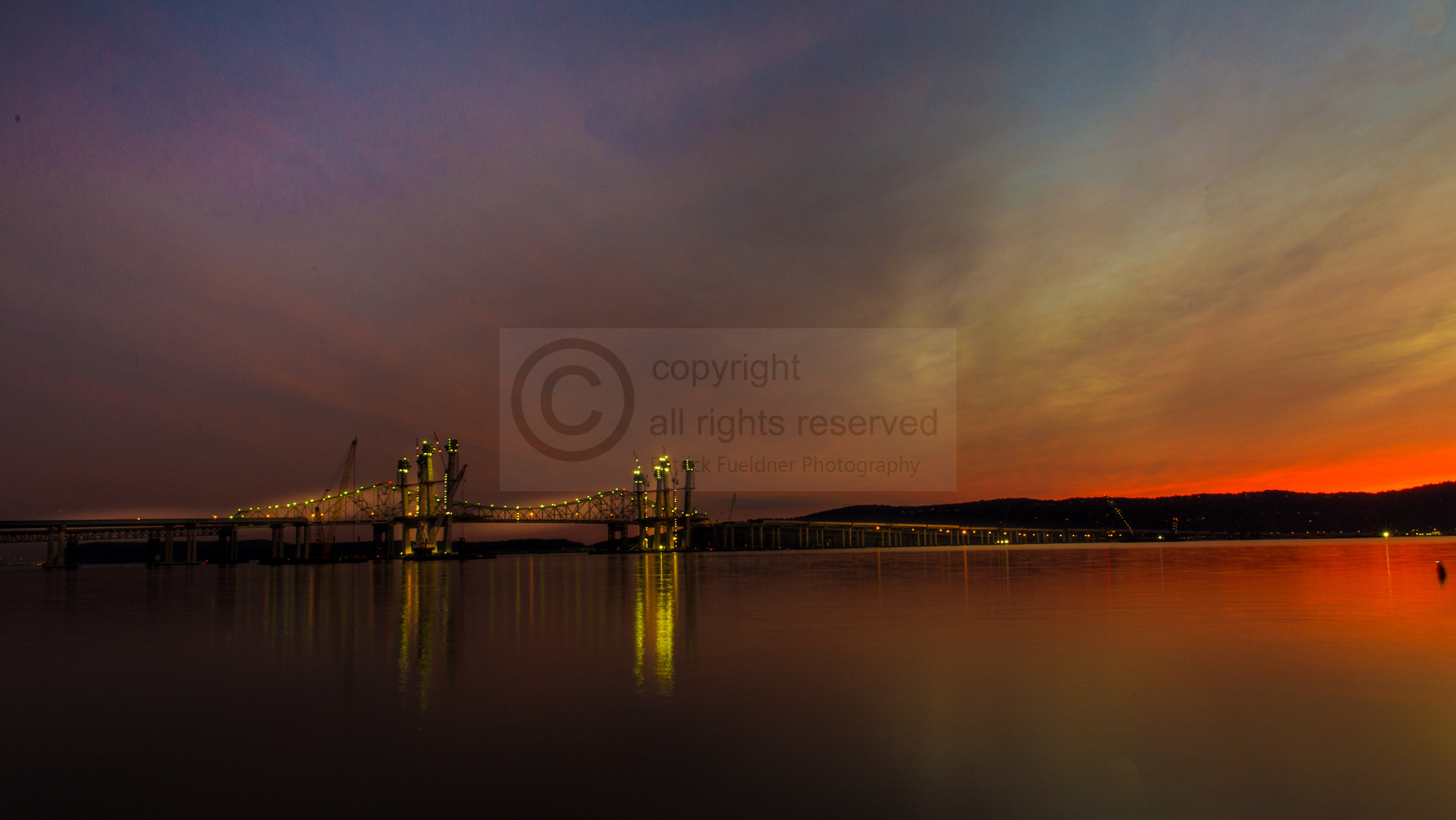 Pentax K-r sample photo. Tappan zee bridge after dawn photography