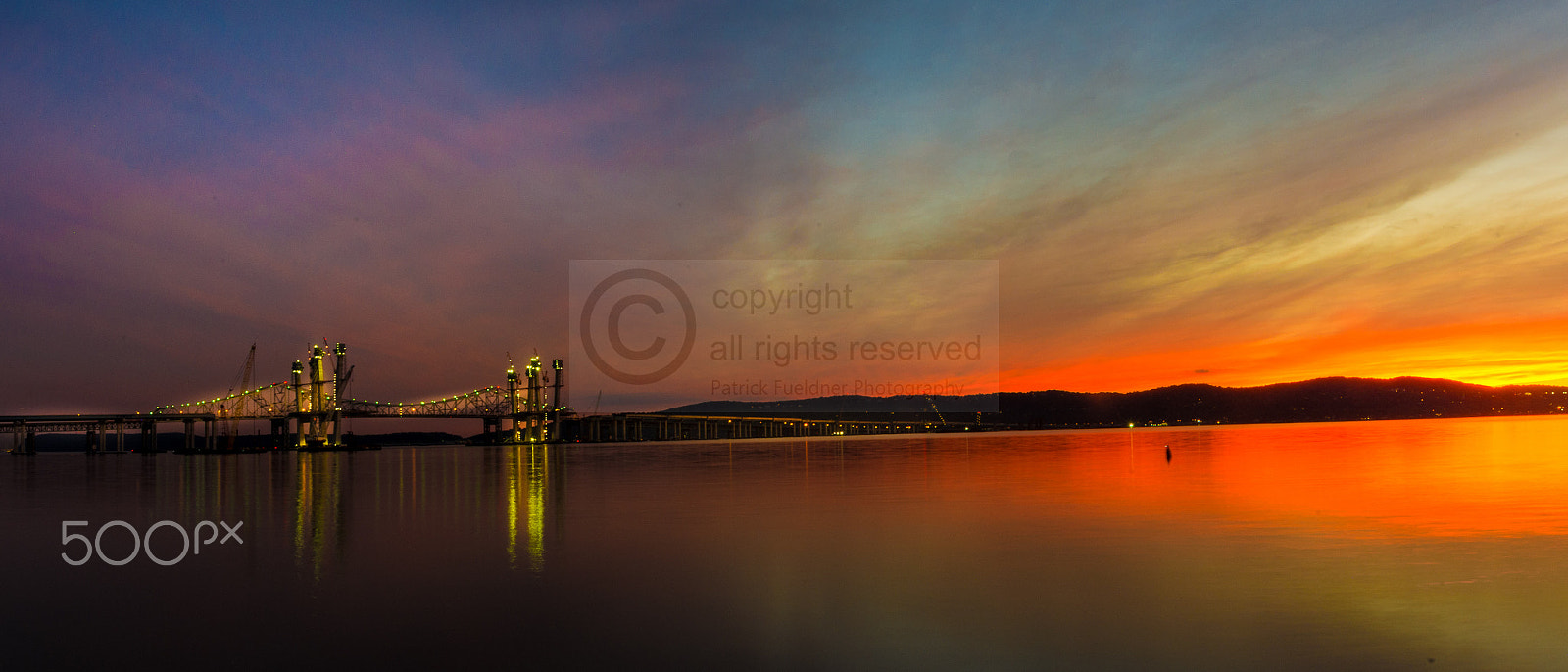Pentax K-r sample photo. Tappan zee bridge against sunset sky photography
