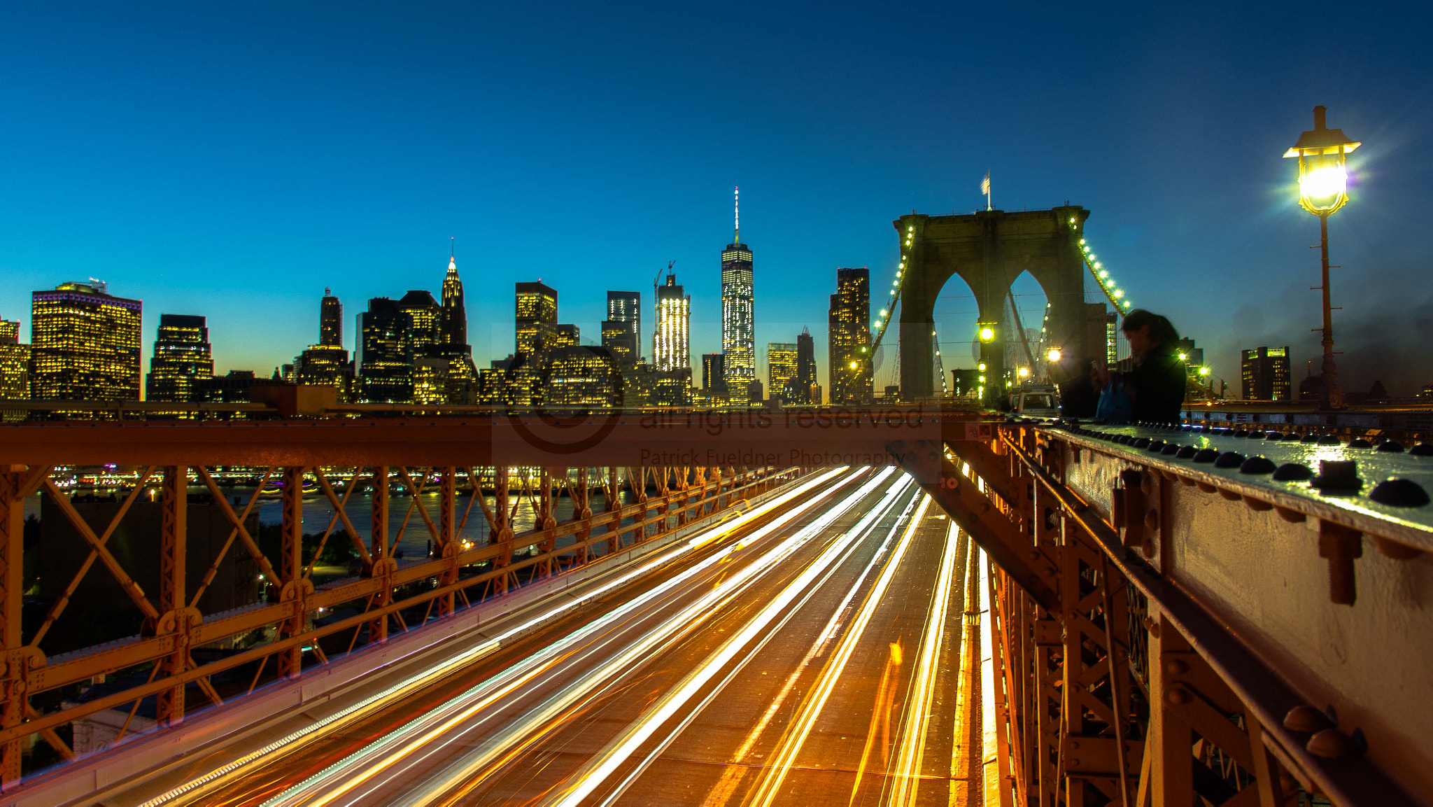 Pentax K-r sample photo. Brooklyn bridge, manhattan skyline & light trails photography