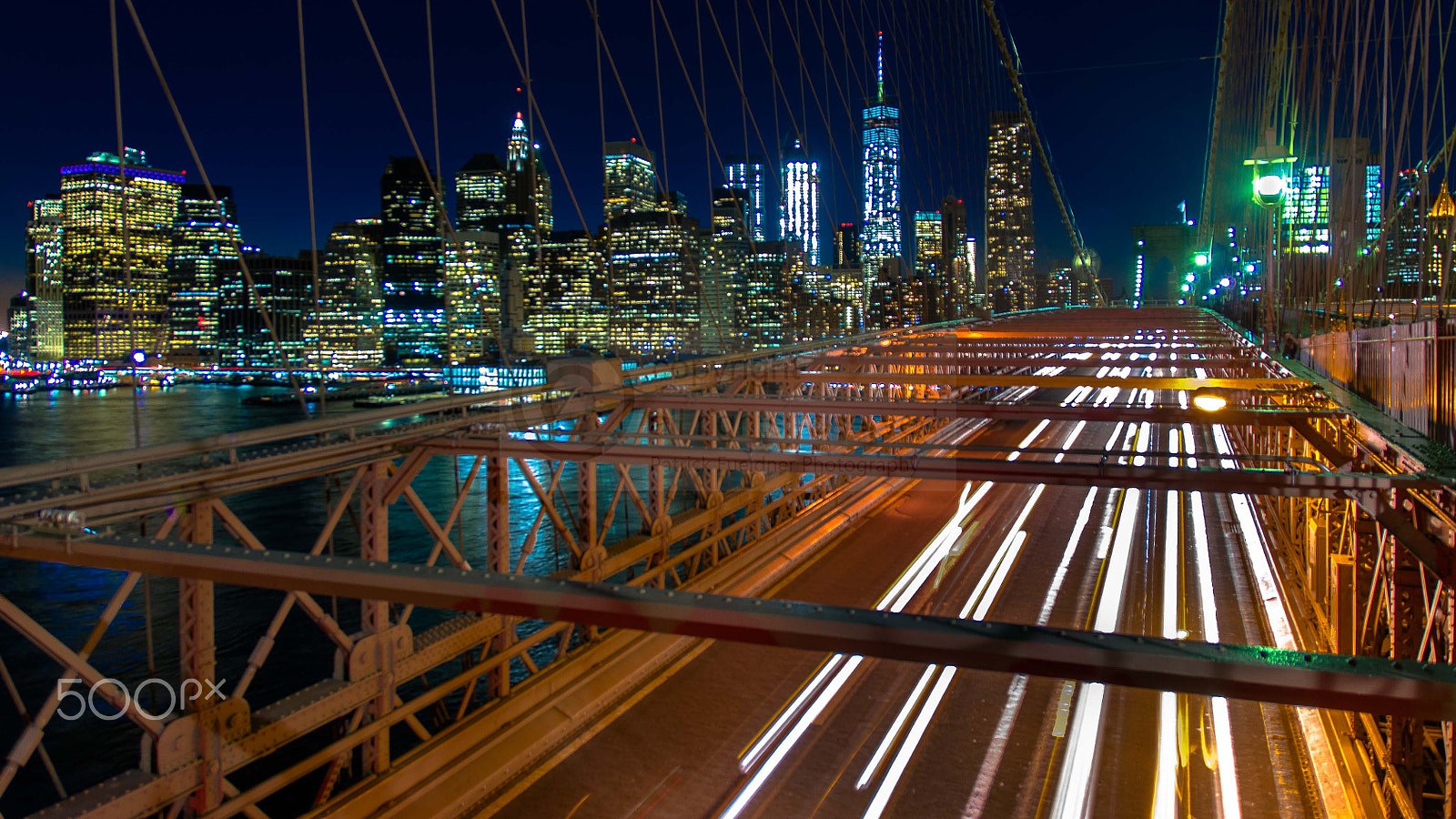 Pentax K-r sample photo. Brooklyn bridge & new york skyline at night photography