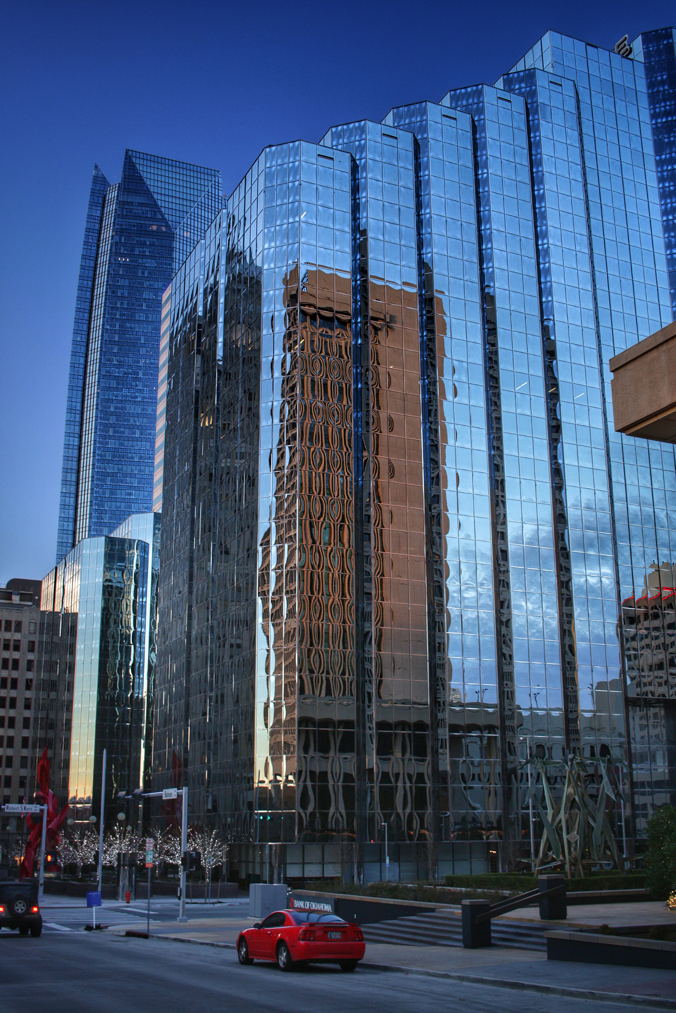 Canon EOS 100D (EOS Rebel SL1 / EOS Kiss X7) + Canon EF-S 24mm F2.8 STM sample photo. Reflections downtown okc photography