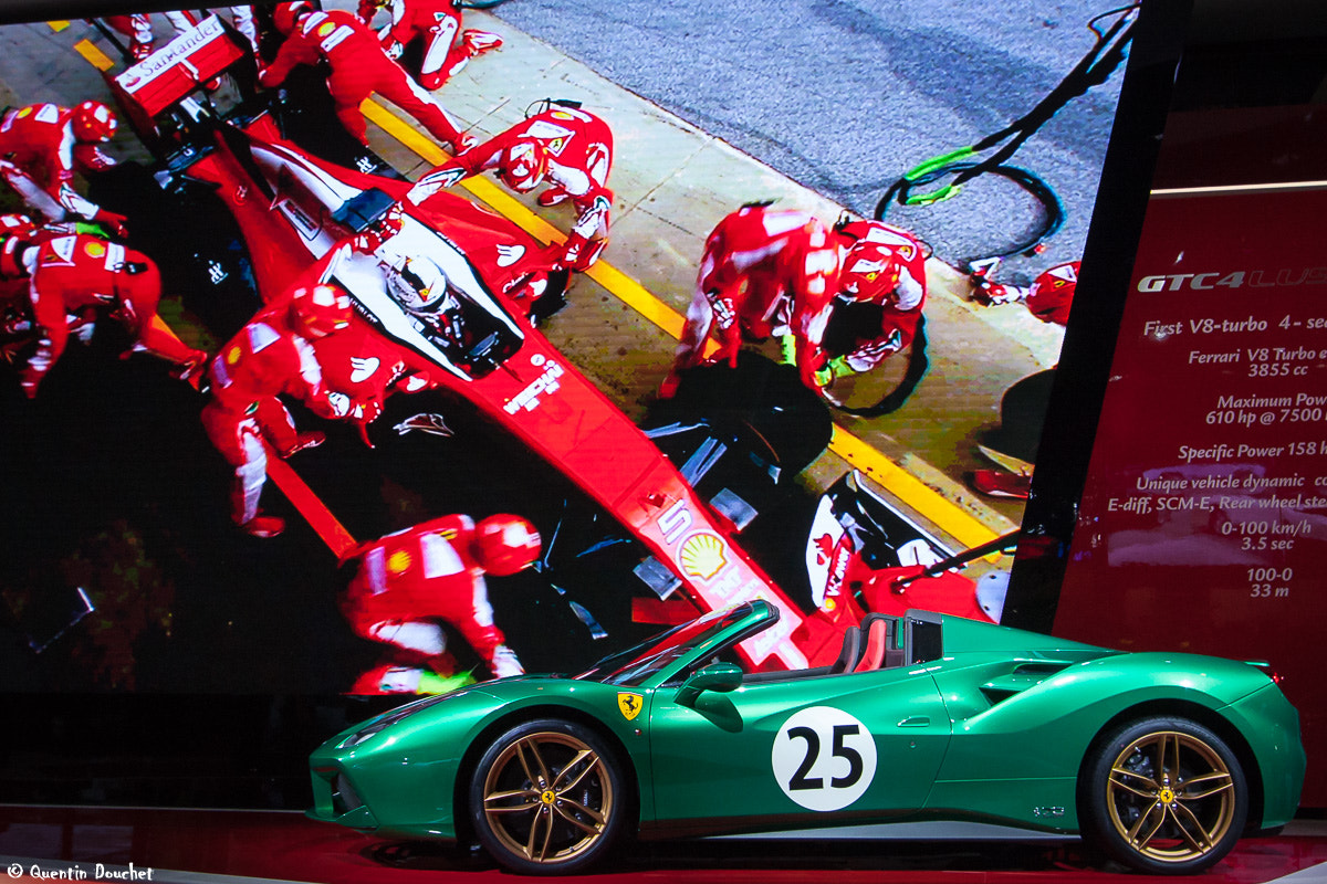 Canon EF-S 10-22mm F3.5-4.5 USM sample photo. Ferrari 488 spider - mondial auto 2016 photography