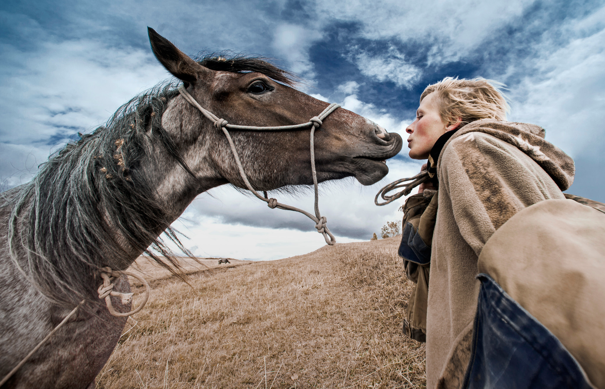 Sony a7R sample photo. Girl with horse photography