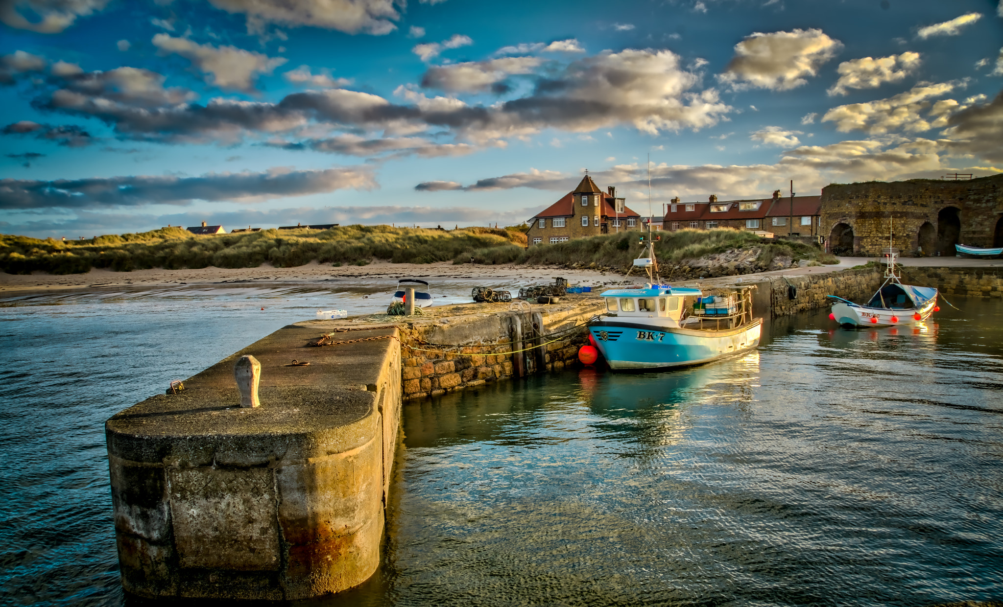Sony a7R II + Sony FE 24-240mm F3.5-6.3 OSS sample photo. Beadnell harbour photography