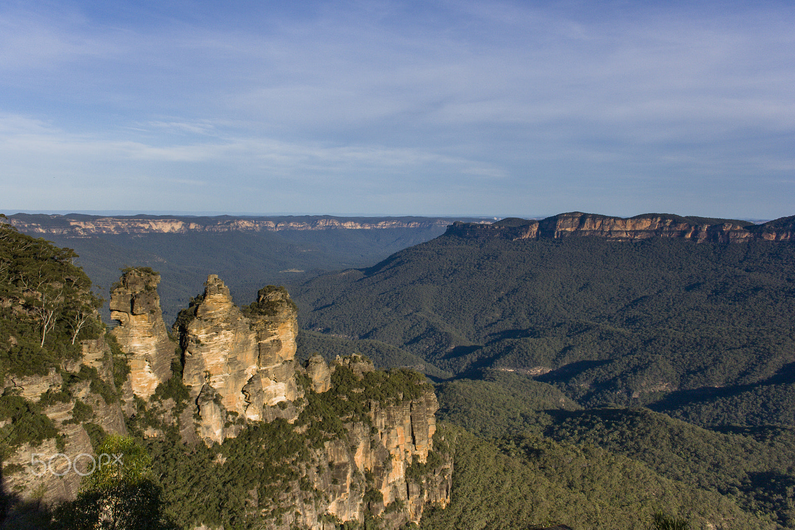 Canon EF-S 18-55mm f/3.5-5.6 USM sample photo. Three sisters in the blue mountains photography