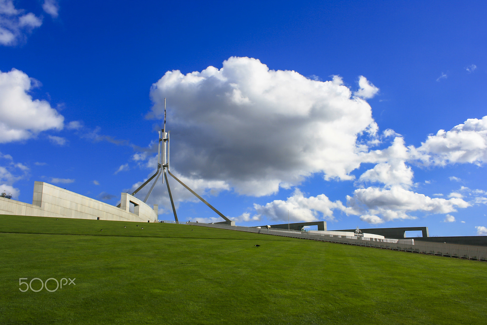 Canon EF-S 18-55mm f/3.5-5.6 USM sample photo. Flagpole parliament house photography