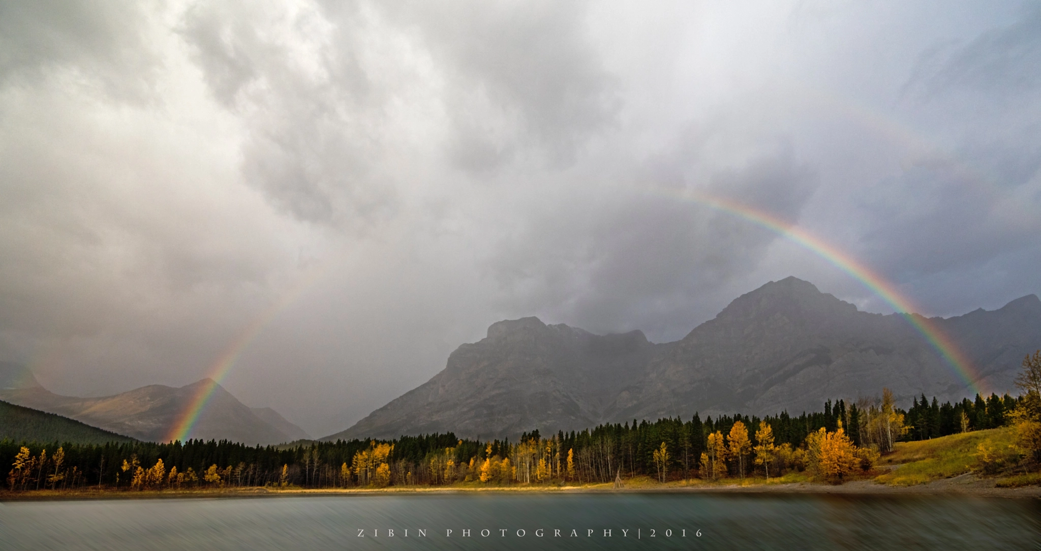 Canon EOS 5DS R sample photo. Wedge pond rainbow photography