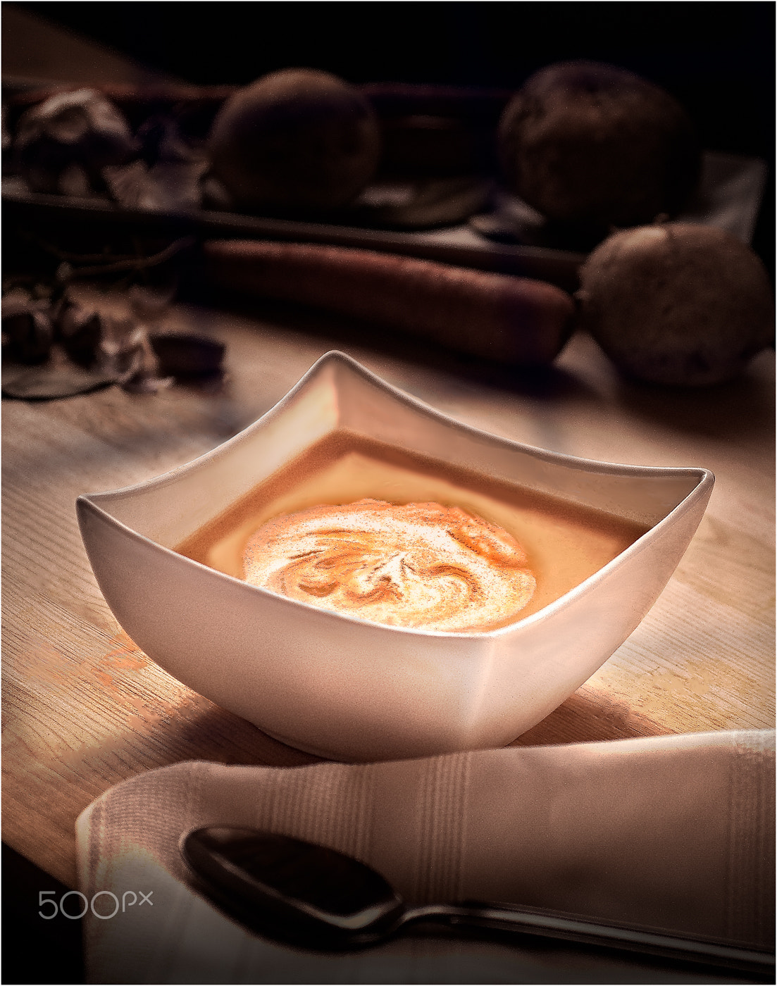 Nikon AF Micro-Nikkor 60mm F2.8D sample photo. Garlic soup photography