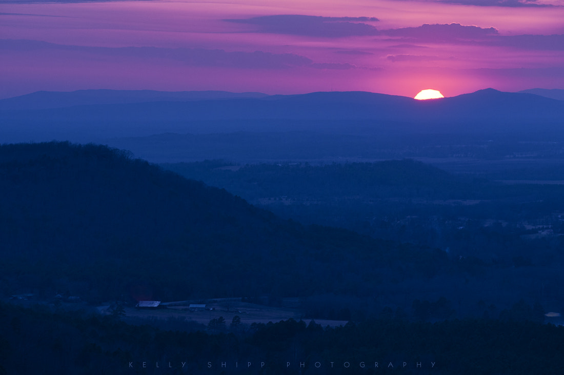 Nikon D300S sample photo. The hues of a ouachita mountain sunset photography