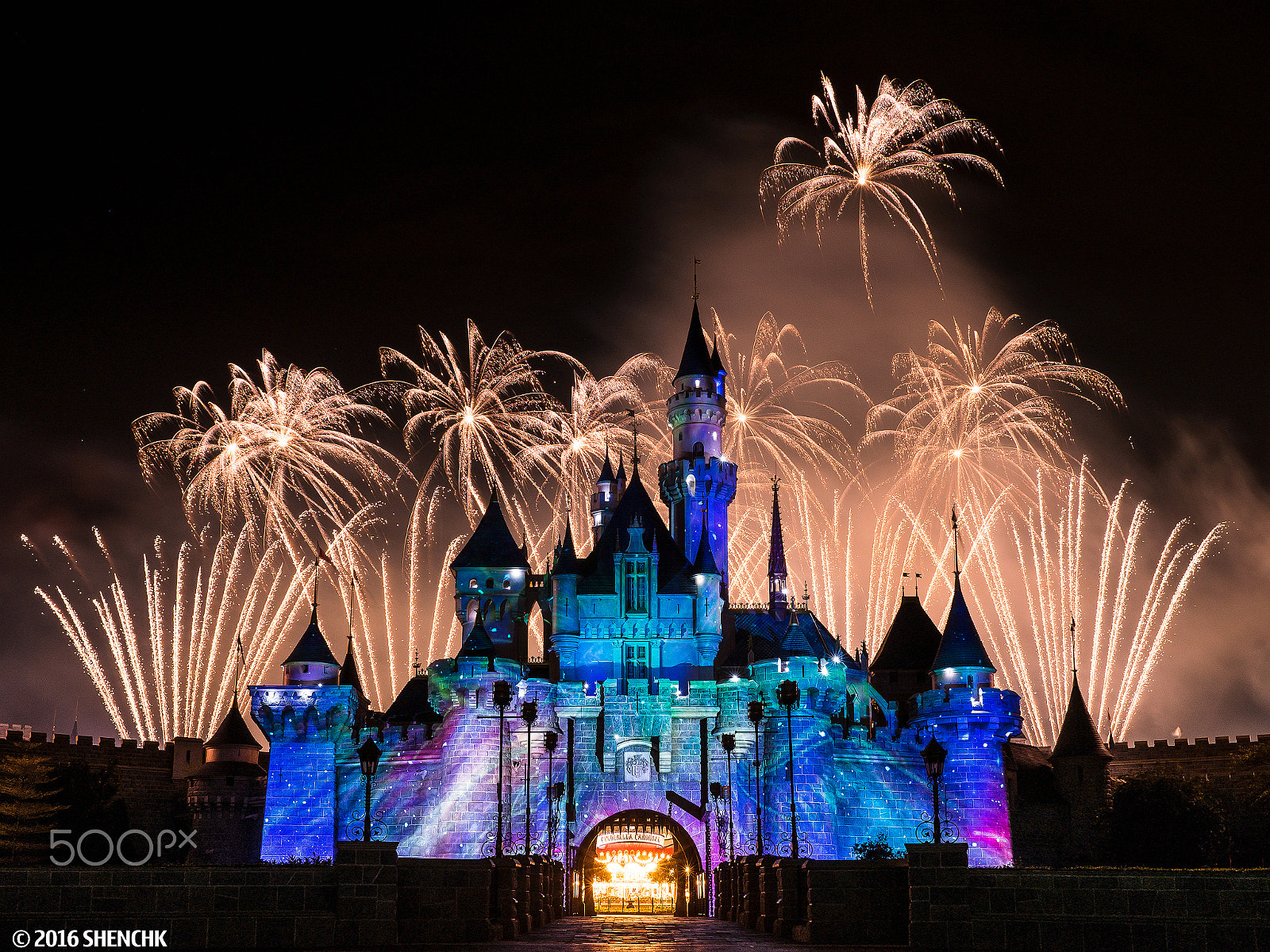 Sony a99 II sample photo. Disneyland fireworks photography