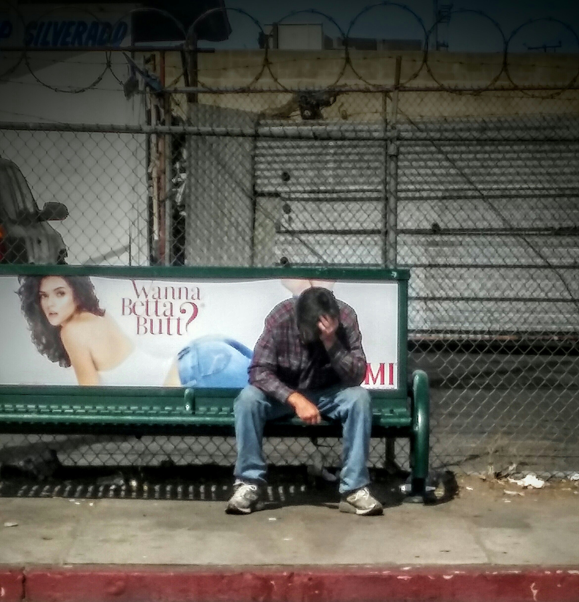 LG G STYLO sample photo. The man on the bench photography