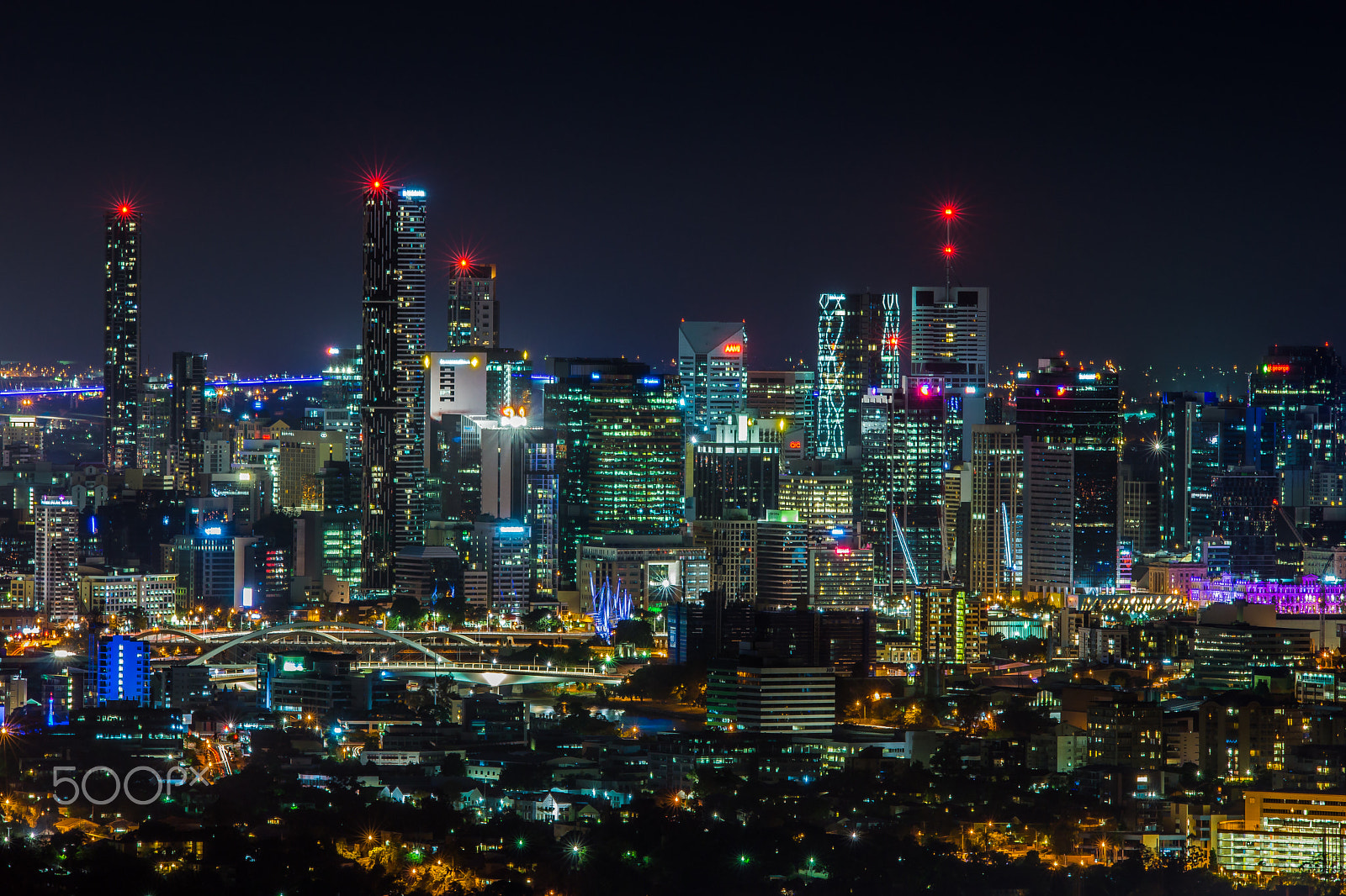 Sony SLT-A77 sample photo. Brisbane city night photography