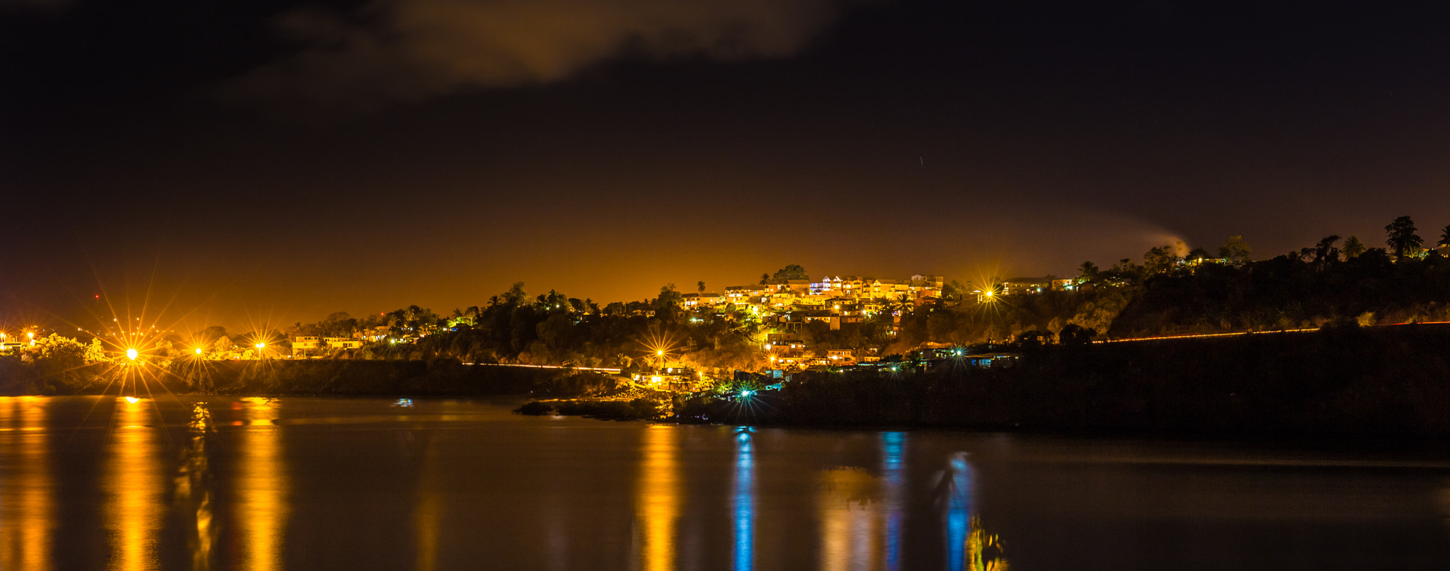 Canon EF 24-70mm F4L IS USM sample photo. Nightview on majicavo shore in mayotte island photography